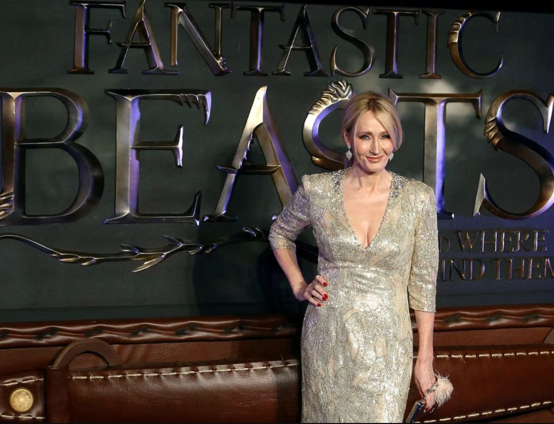 Writer J.K. Rowling poses as she arrives for the European premiere of the film "Fantastic Beasts and Where to Find Them" at Cineworld Imax, Leicester Square in London, Britain, Nov. 15, 2016.