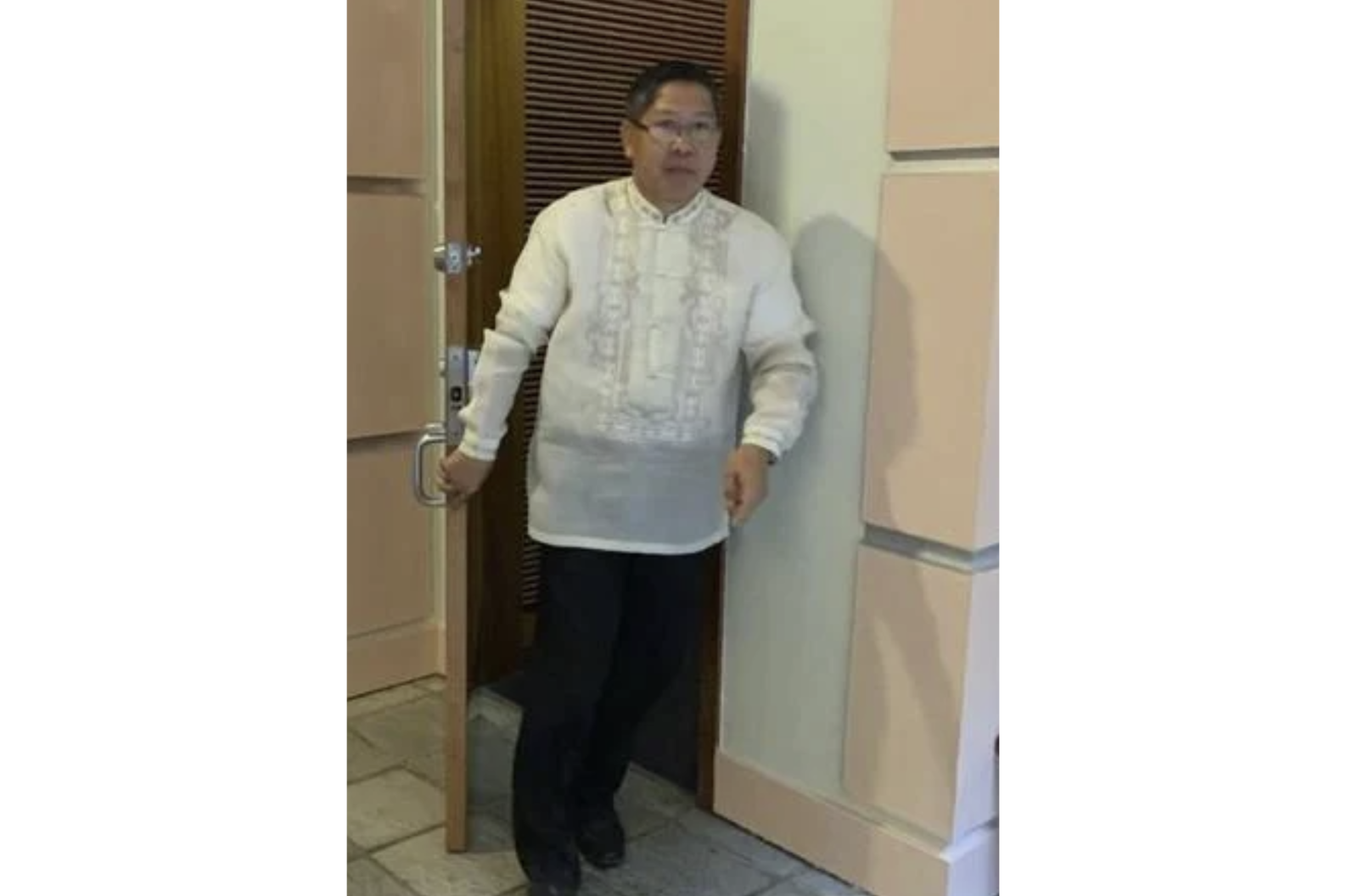 Renato Capili Bosi leaves the courtroom of Superior Court Judge Vernon Perez in Hagåtña on April 11. 