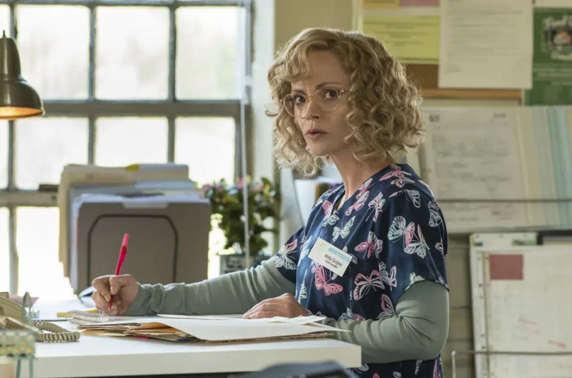 This image released by Showtime shows Christina Ricci as Misty in a scene from "Yellowjackets."