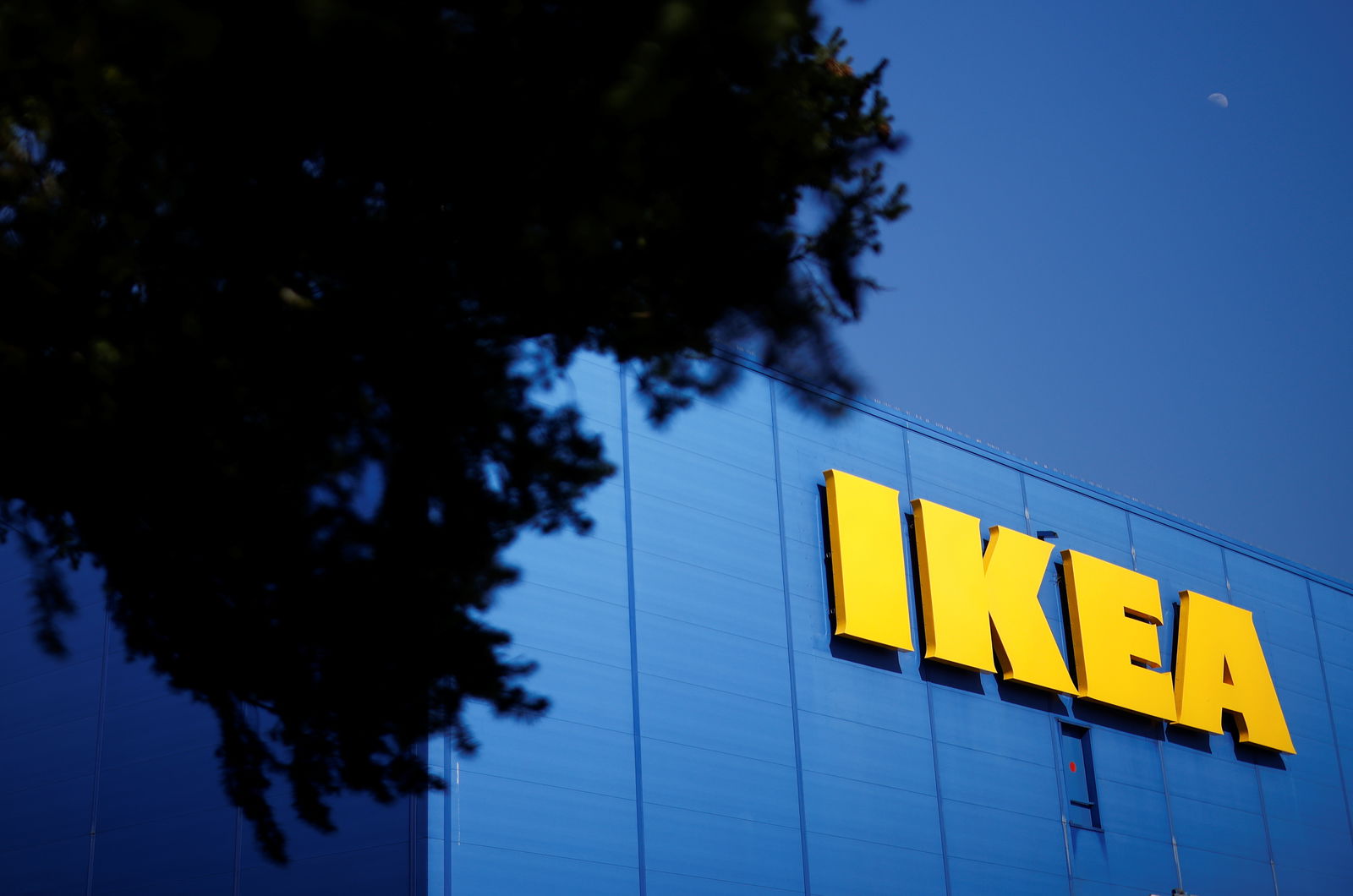 FILE PHOTO: The company's logo is seen outside of an IKEA Group store in Saint-Herblain near Nantes, France, March 22, 2021. REUTERS/Stephane Mahe