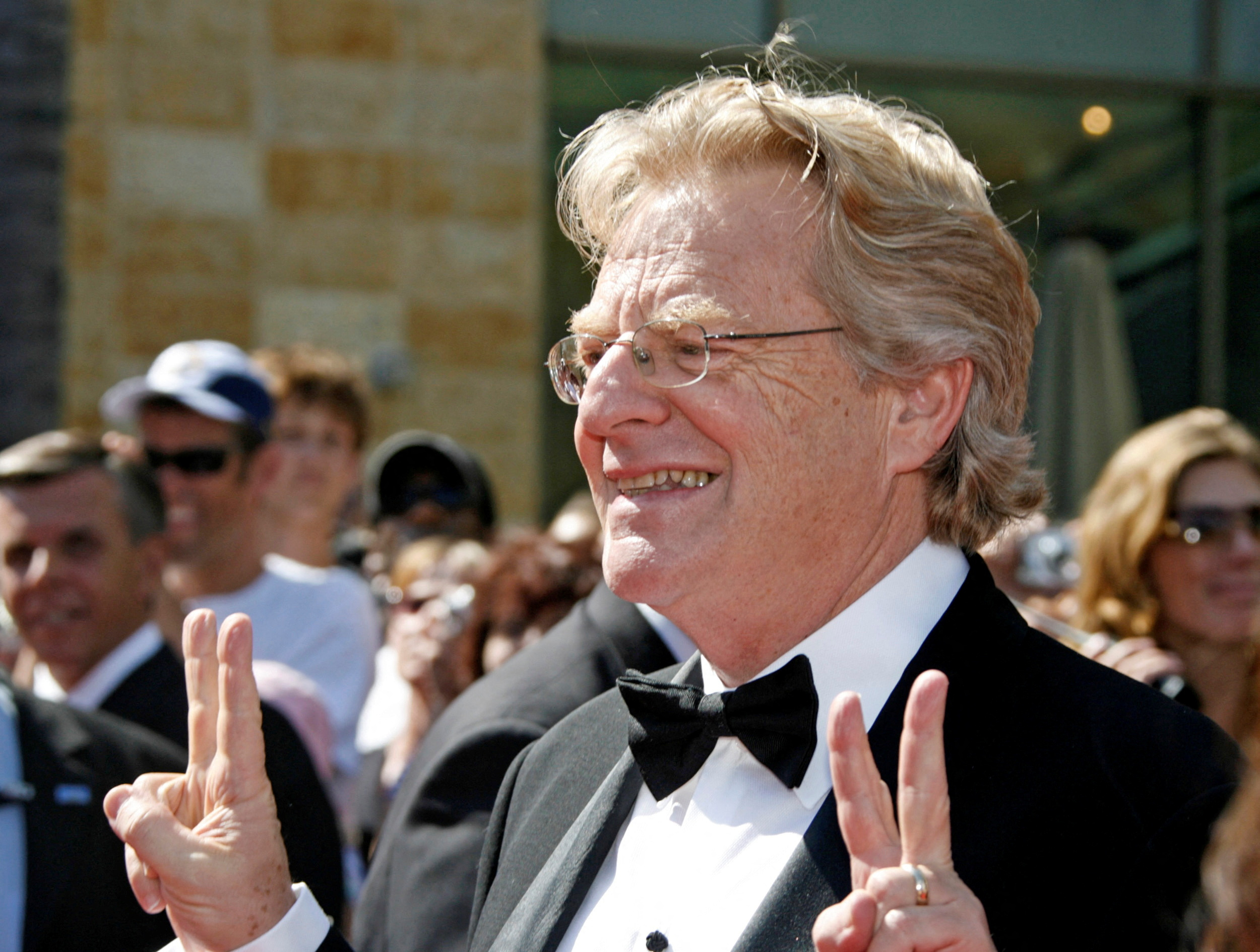 FILE PHOTO: Television personality Jerry Springer arrives at the 34th annual Daytime Emmy Awards in Hollywood, California, June 15, 2007. REUTERS/Fred Prouser/File Photo