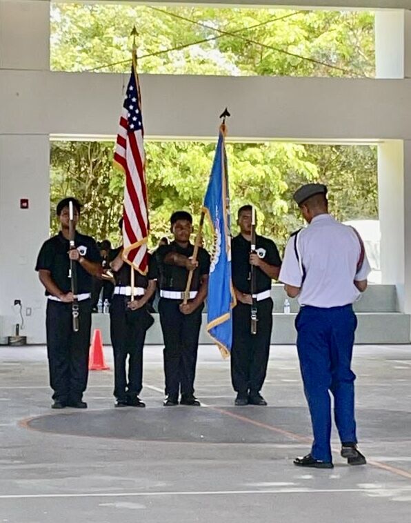Francisco M. Sablan Middle School placed third in the armed color team category.