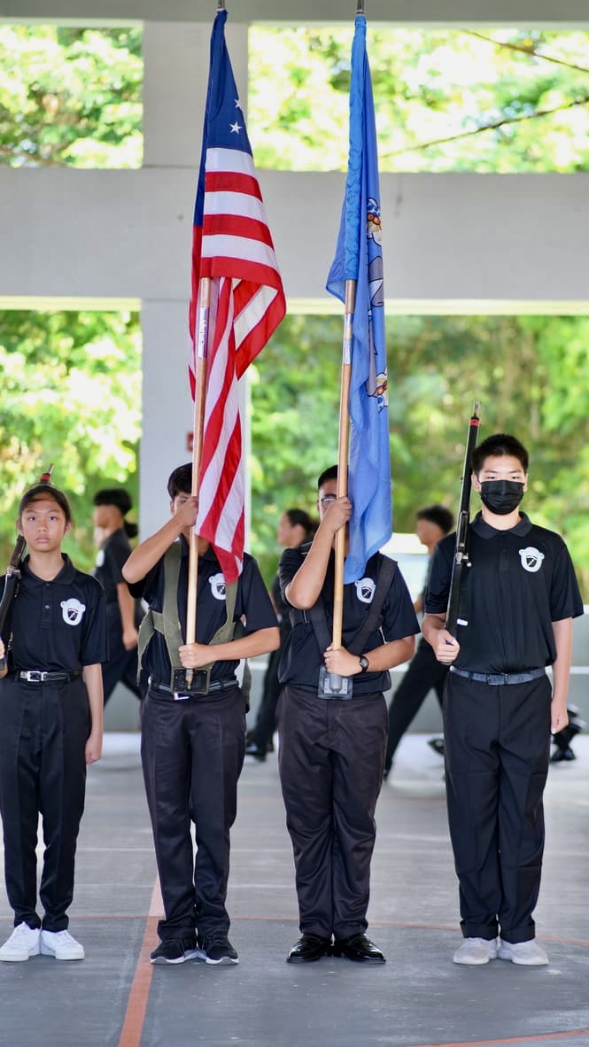 Hopwood Middle School  placed second in the armed color category.