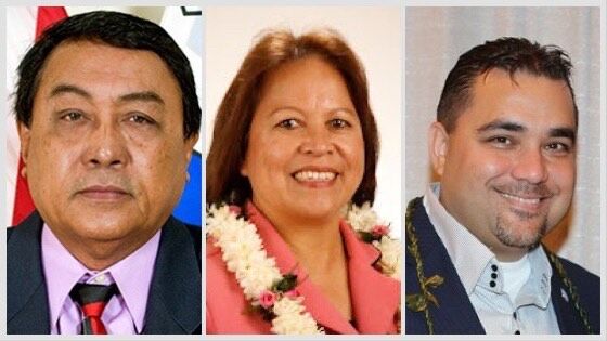 From left, Alvaro Santos, Rita Sablan, EdD, and Phillip Mendiola-Long.