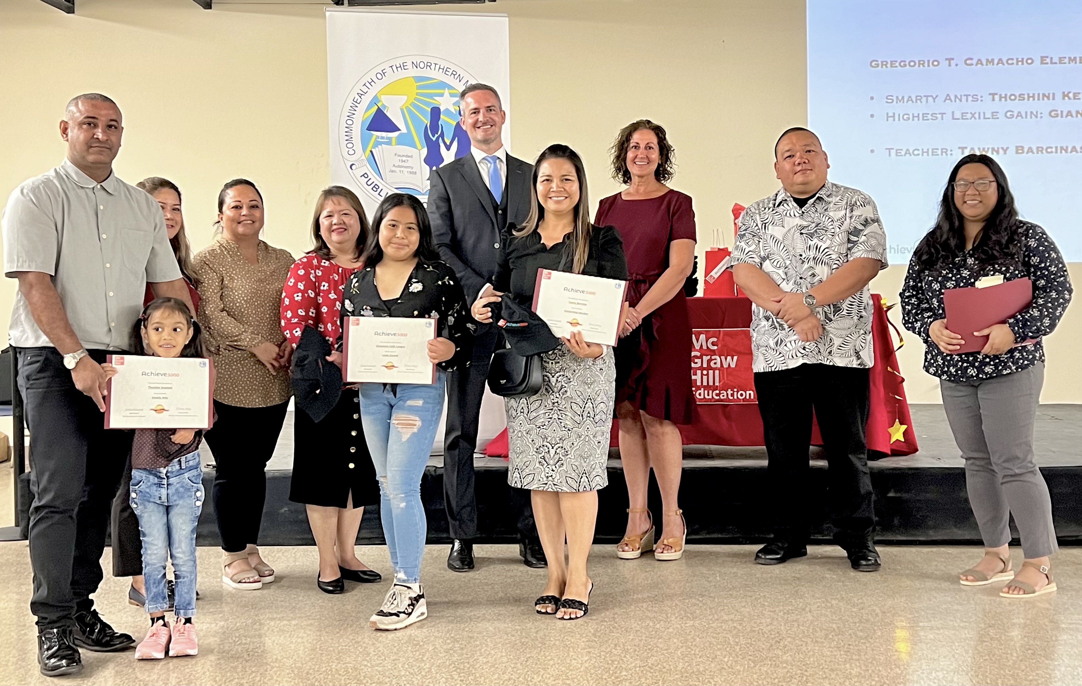 The awardees from Gregorio T. Camacho Elementary School.