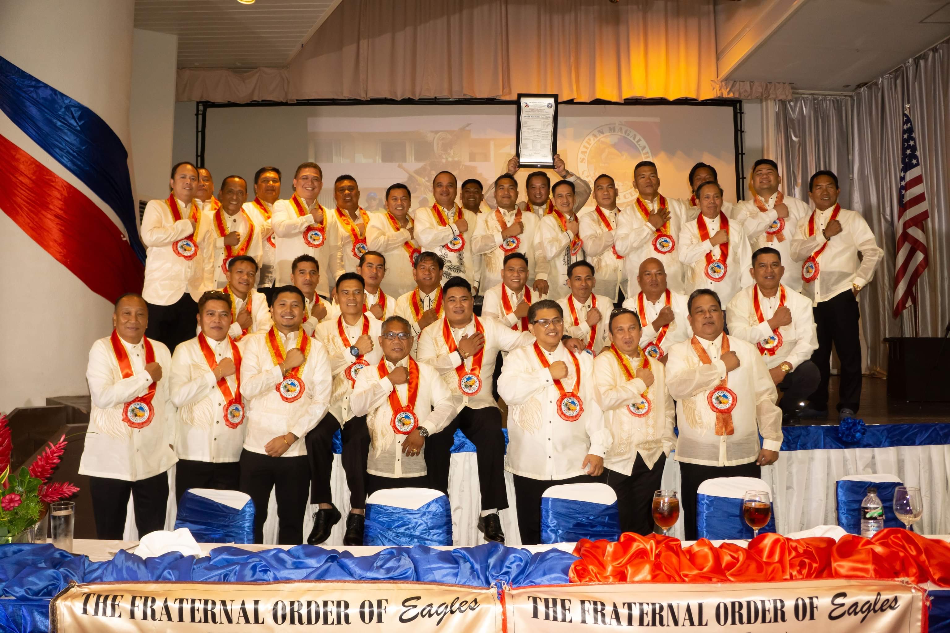 A group photo of the Saipan Maga'lahi Eagles Club members.