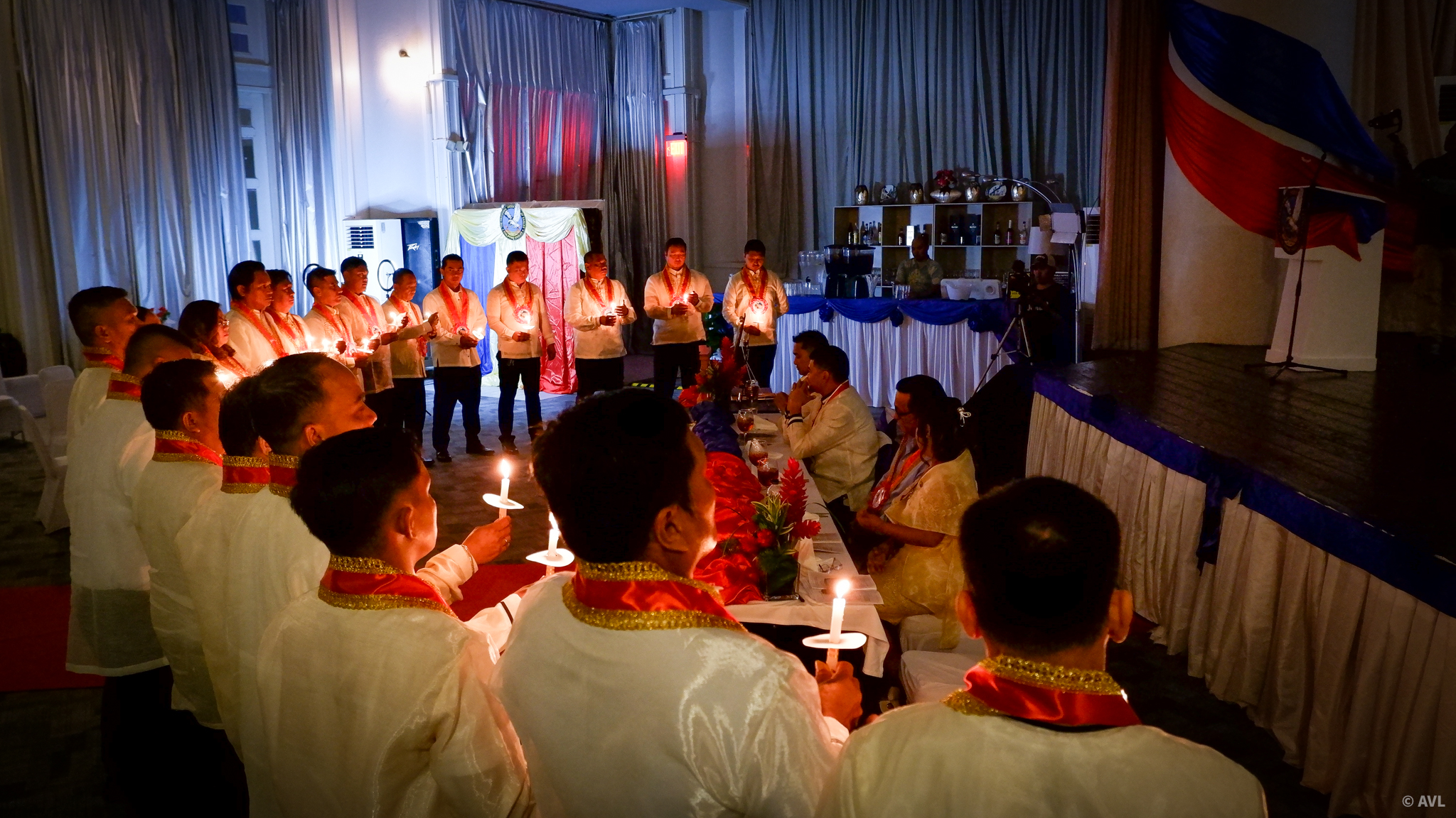 The candlelight ceremony for the new members of the Saipan Maga'lahi Eagles Club  and the Saipan Maga'Haga Lady Eagles Group.