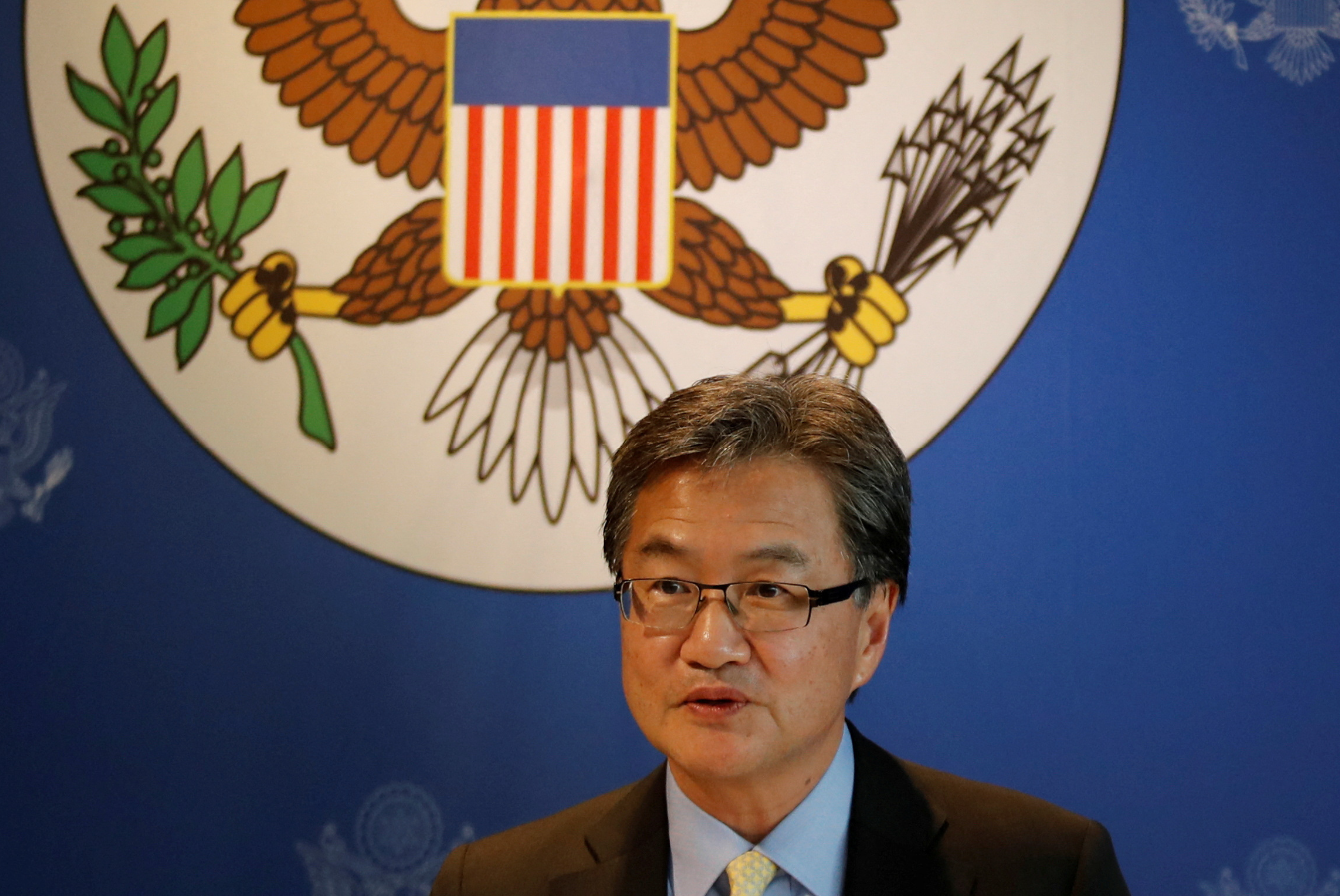 Then-U.S. Special Representative for North Korea Policy Joseph Yun arrives at a meeting with the media in Bangkok, Thailand on Dec. 15, 2017.