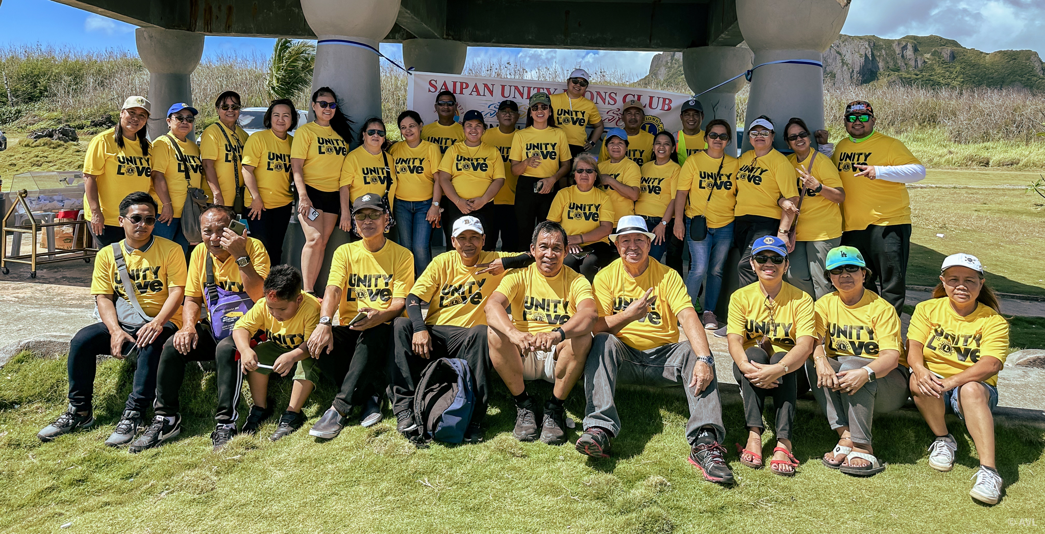 Members of the Saipan Unity Lions Club pose for a photo.