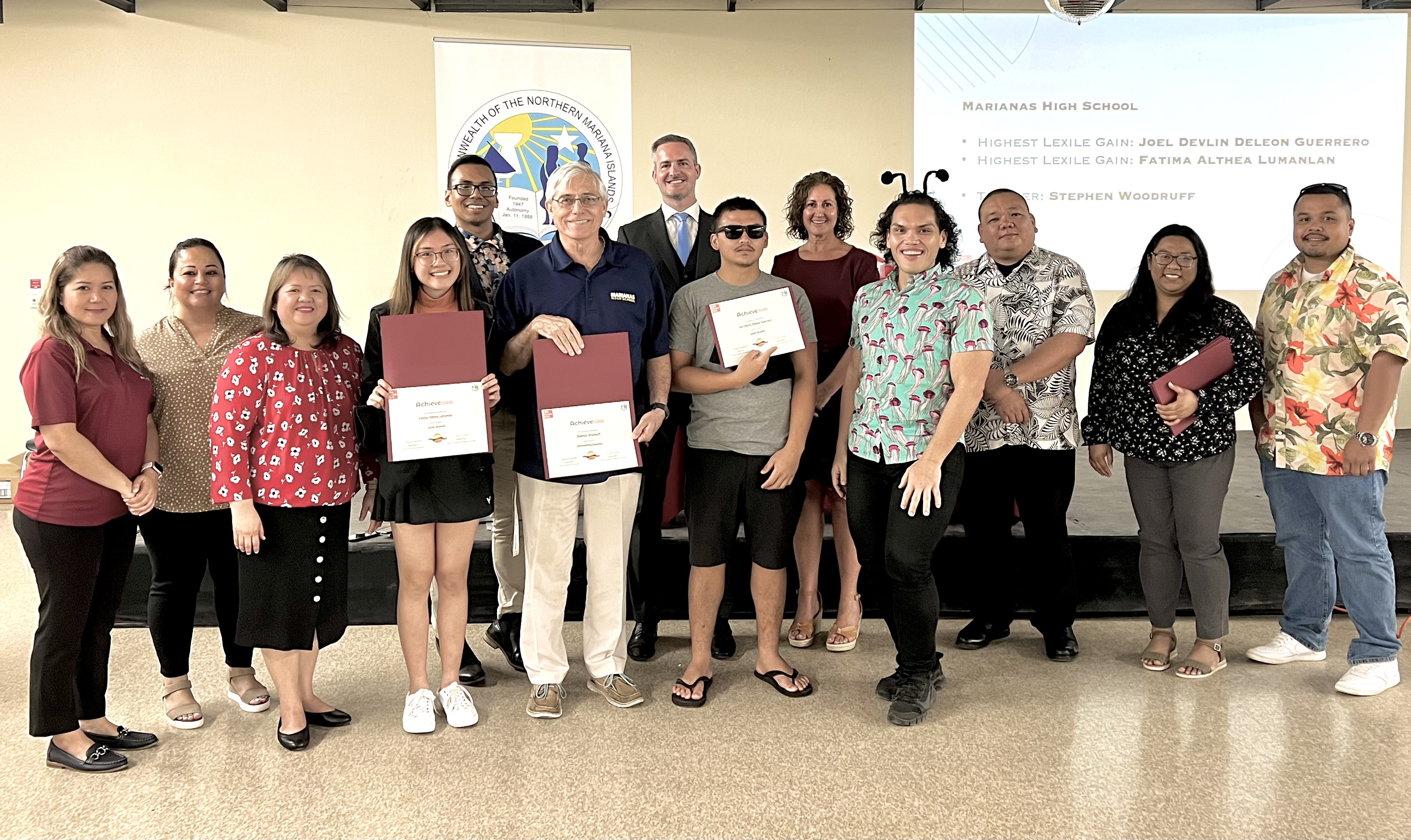 The awardees of Marianas High School.