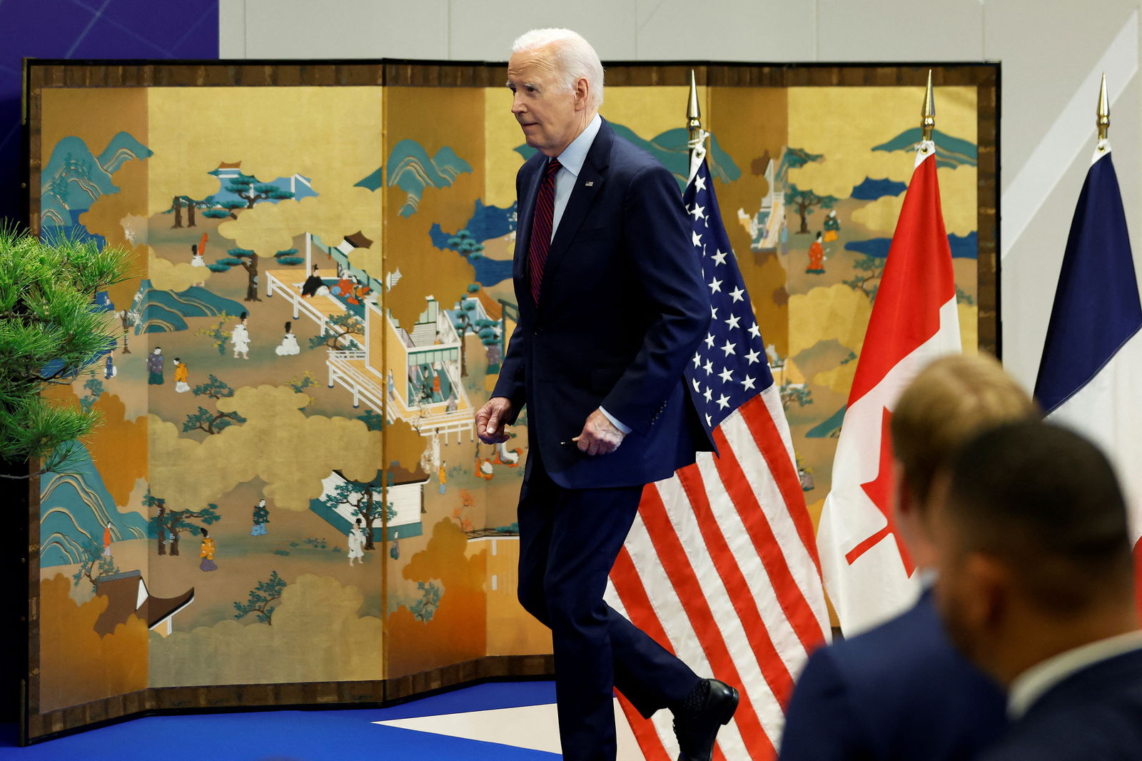 U.S President Joe Biden arrives for a news conference following the Group of Seven (G-7) leaders summit in Hiroshima, Japan, on Sunday, May 21, 2023. Kiyoshi Ota/Pool via REUTERS