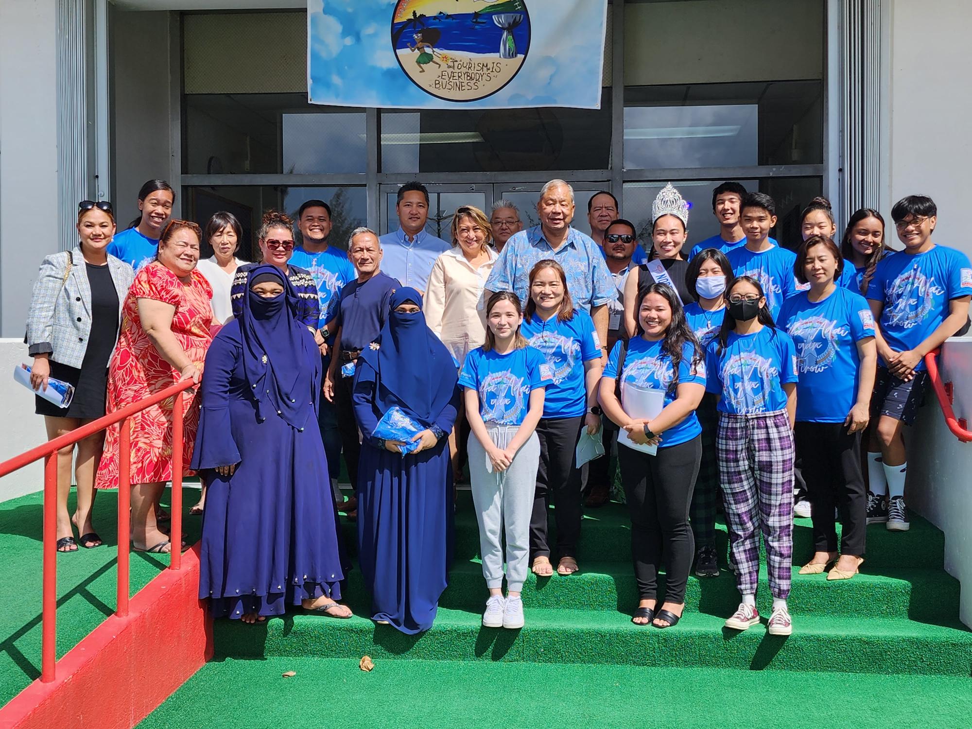 Acting Gov. David M. Apatang on Wednesday proclaimed  May as Marianas Tourism Month. Joining With him in the photo are Marianas Visitors Authority Acting Chairwoman Gloria Cavanagh, MVA Managing Director Christopher A. Concepcion, MVA board members, MVA management and staff, lawmakers, members of the Saipan Southern High School  My WAVE Club and 2021 Miss Marianas Savannah Lyn Delos Santos.