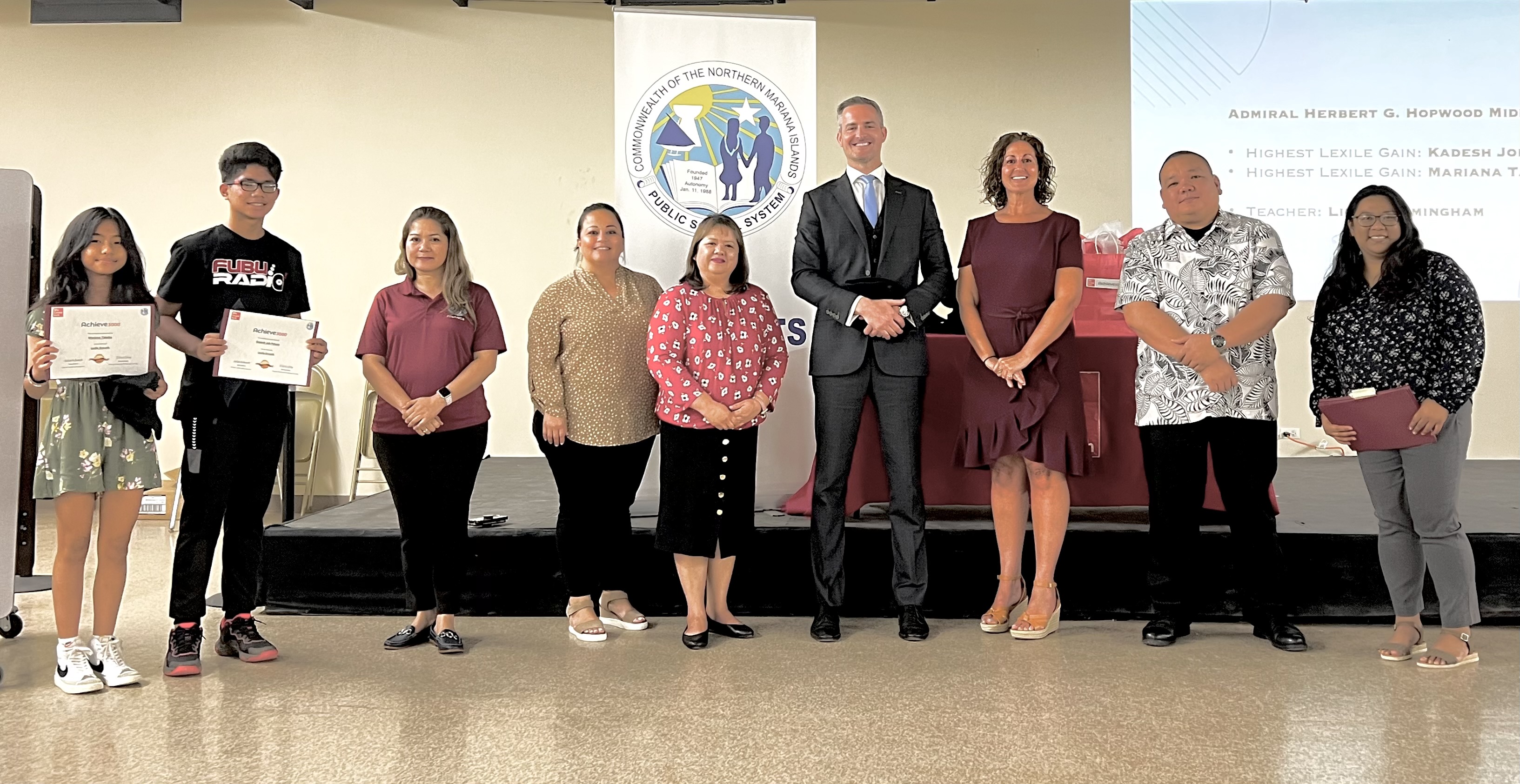 Hopwood Middle School awardees.