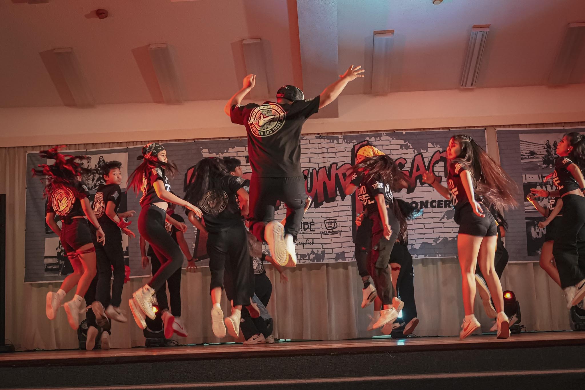 The Profound Bandits perform a lively dance number. 