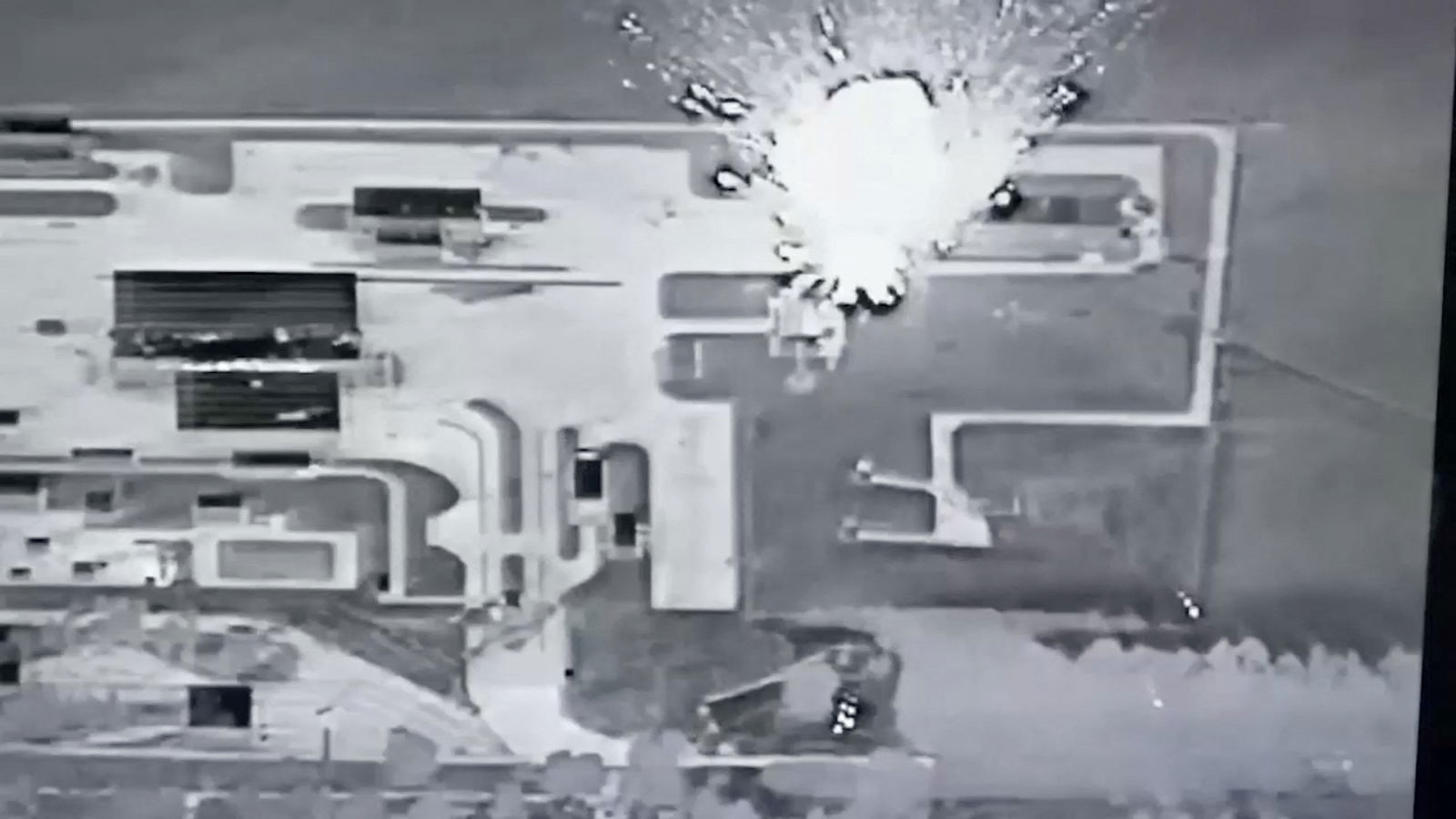 A still image from video, released by Russia's Defense Ministry, shows what it said to be an aerial attack of Russian armed forces against Ukrainian militants in the Belgorod region, at an unknown location, in this image taken from handout footage released May 23, 2023. Russian Defense Ministry/Handout via REUTERS