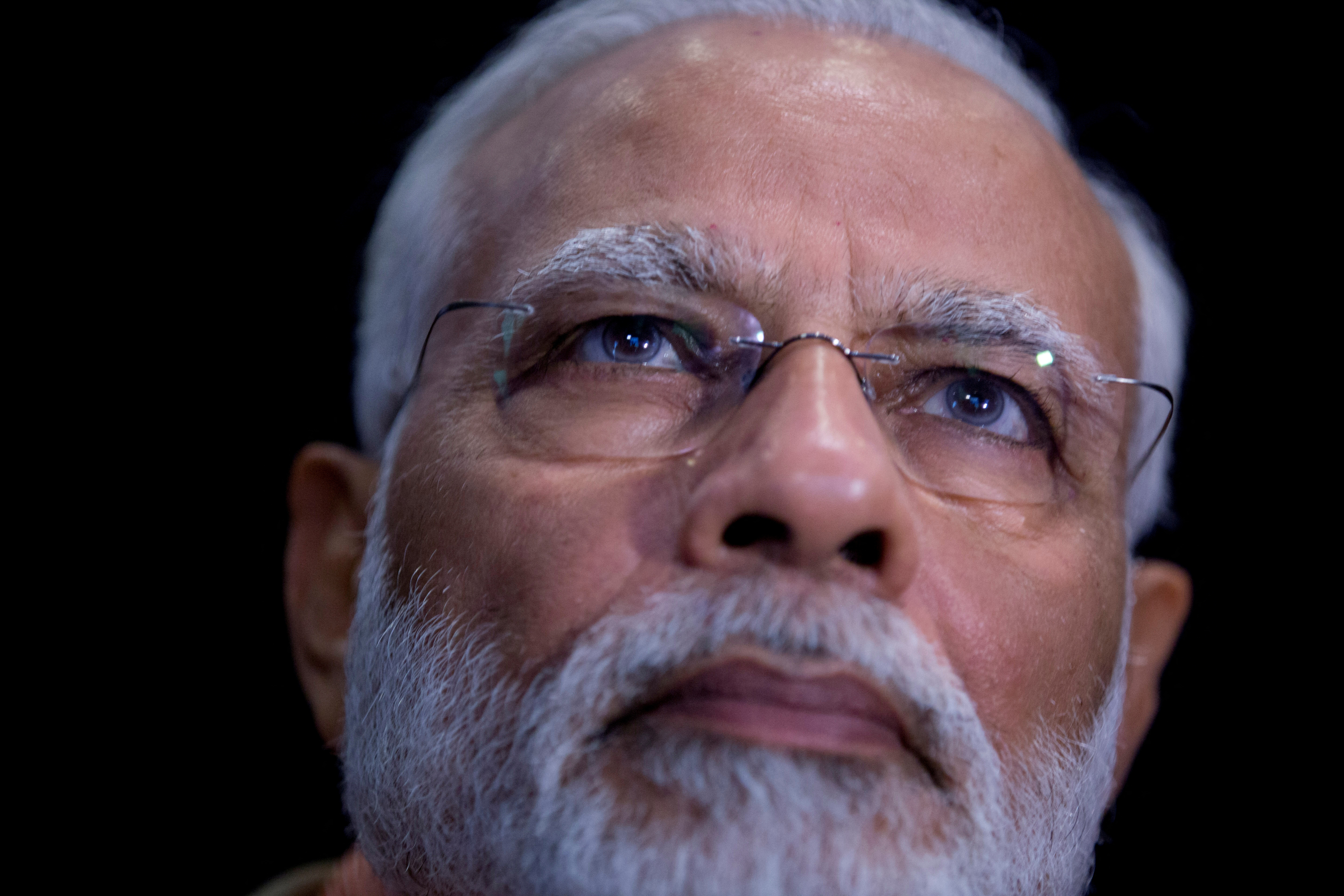 FILE PHOTO: Indian Prime Minister Narendra Modi attends an Innovation conference with Israeli and Indian CEOs in Tel Aviv, Israel, July 6, 2017. REUTERS/Oded Balilty/Pool/File Photo