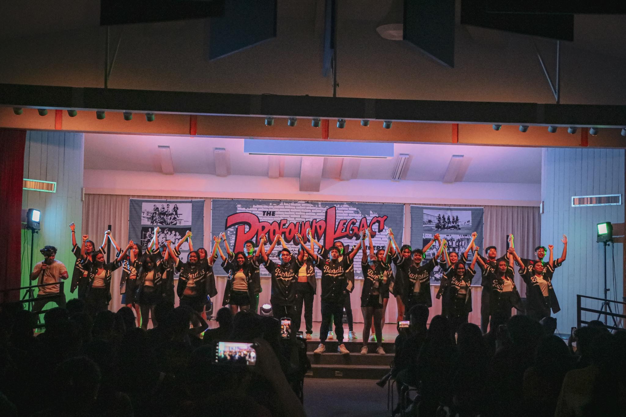 The Profound Bandits pose for a photo after their dance concert.