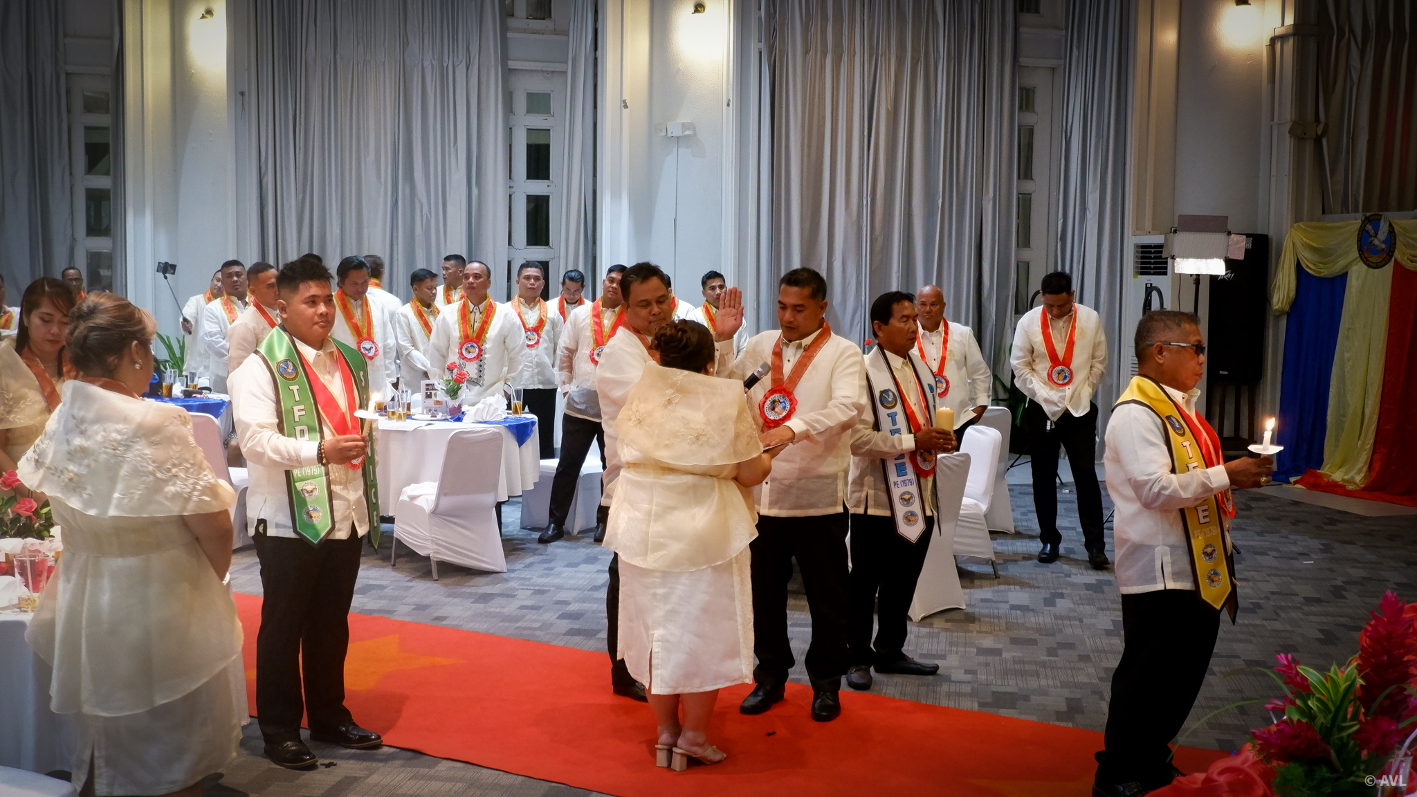 Saipan Maga'lahi Eagles Club’s new president, Eagle Dennis Cortez, is sworn in.