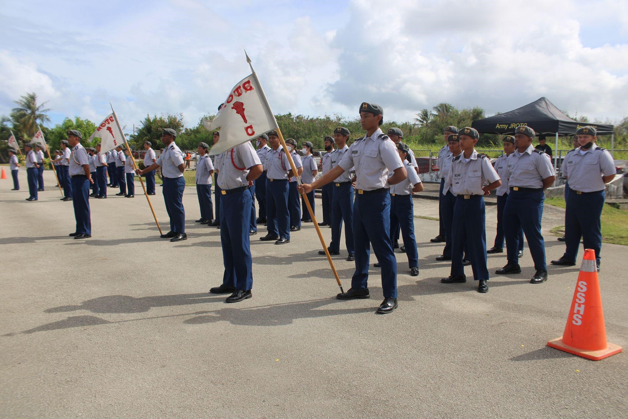 The battalion at parade rest.