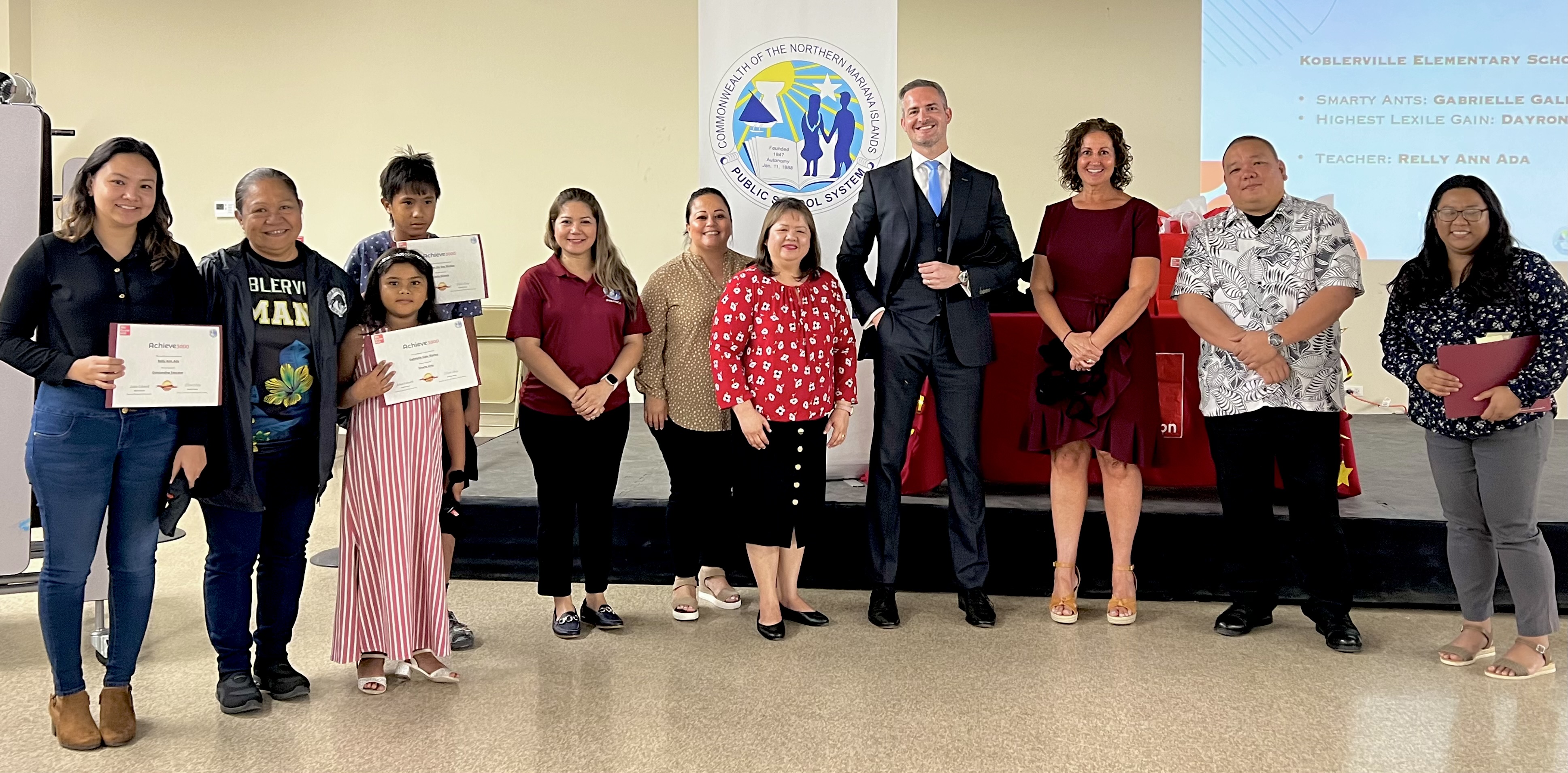 The Koblerville Elementary School awardees.