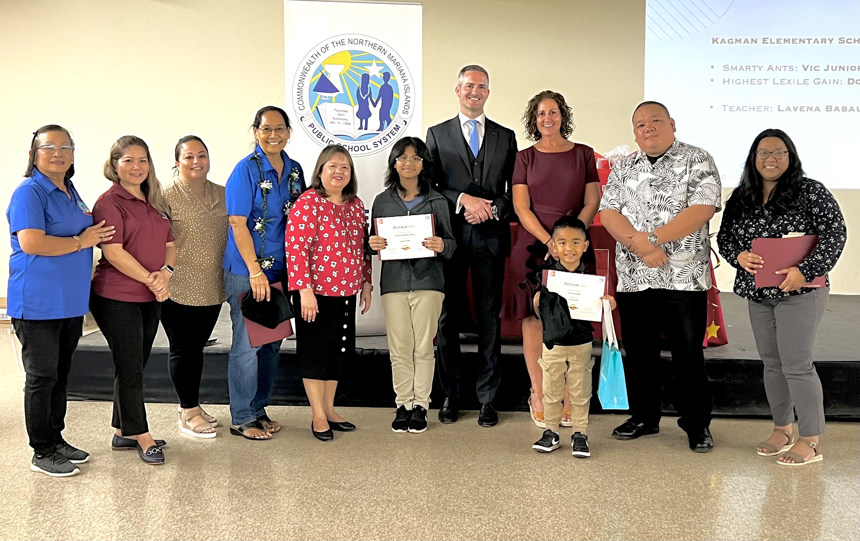 The awardees from Kagman Elementary School.