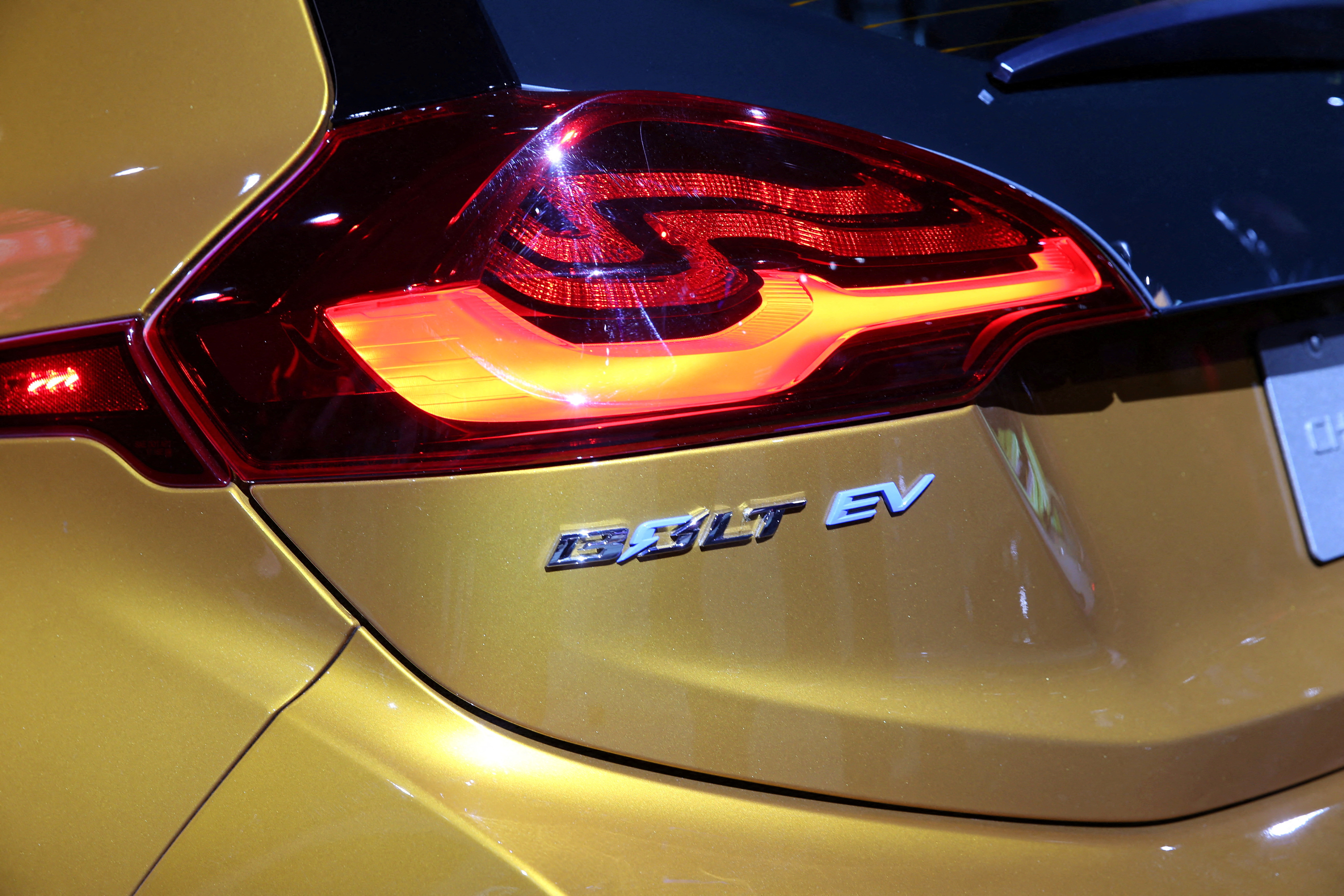 FILE PHOTO: The Chevrolet Bolt EV is pictured at the 2016 Los Angeles Auto Show in Los Angeles, California, U.S November 16, 2016. REUTERS/Lucy Nicholson/File Photo