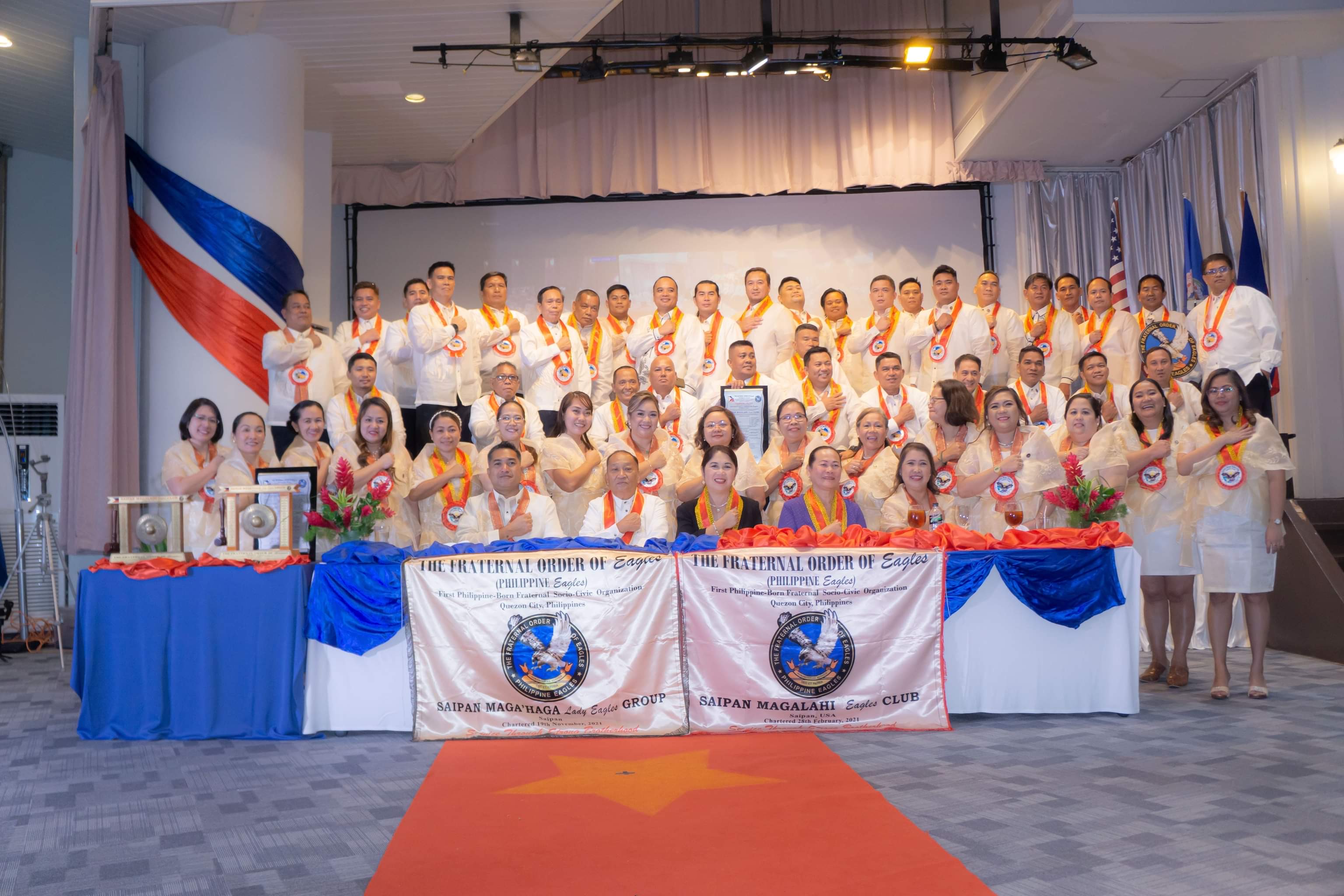 The Fraternal Order of Eagles (Philippine Eagles) 1979 Saipan Maga'lahi Eagles Club  and Saipan Maga'Haga Lady Eagles Group.
