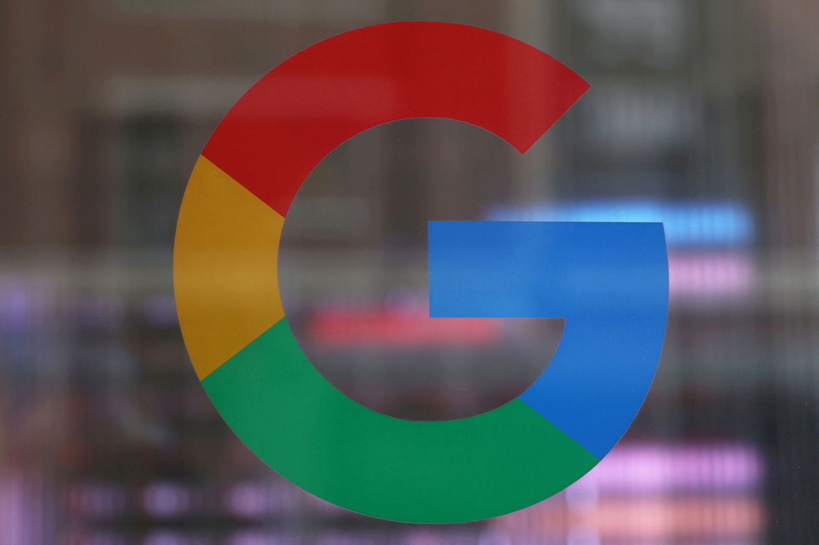 FILE PHOTO: The logo of Google LLC is seen at the Google Store Chelsea in New York City, U.S., January 20, 2023. REUTERS/Shannon Stapleton