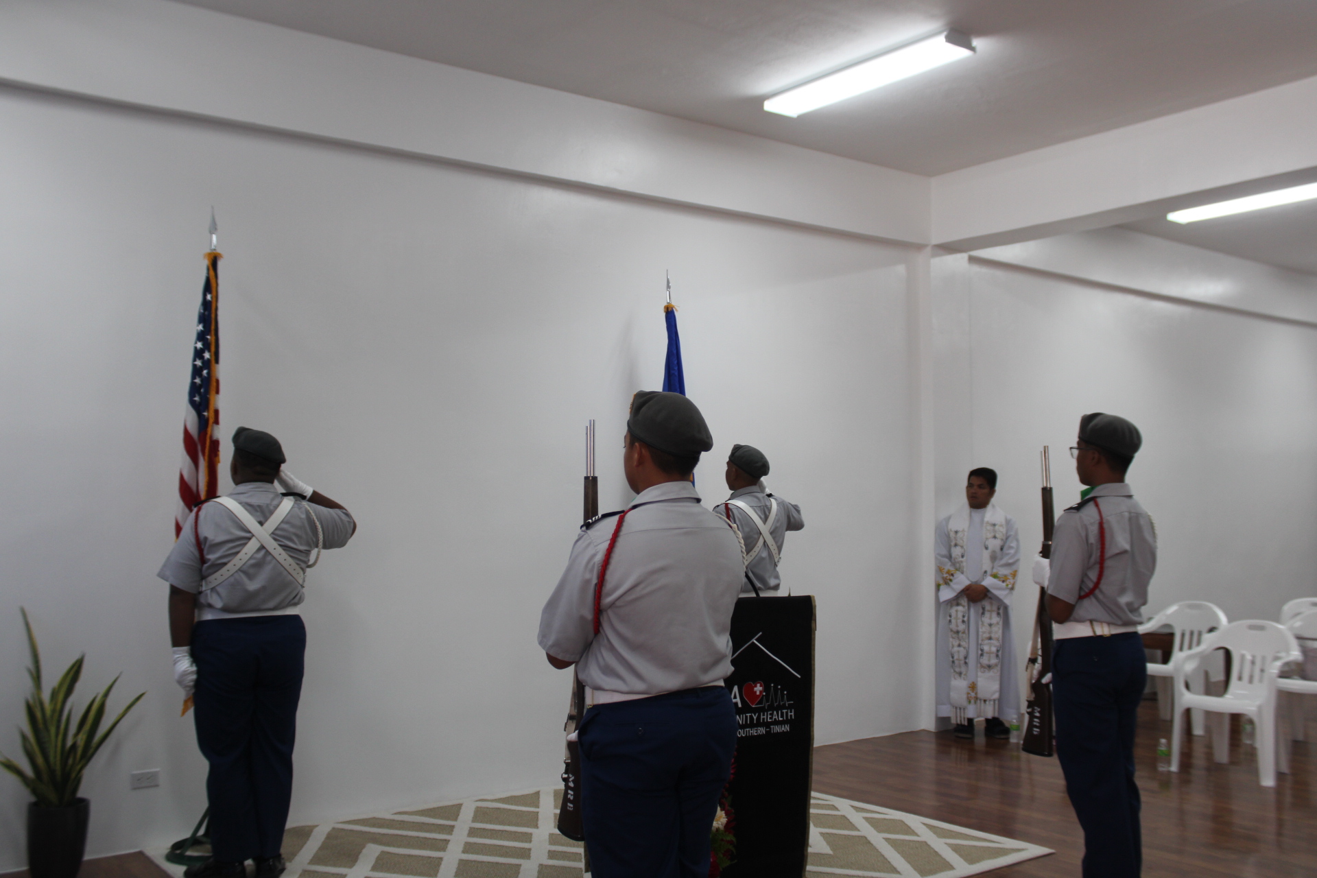 The Manta Ray Battalion Color Guard is under the command of C/MAJ Malention Amandus.