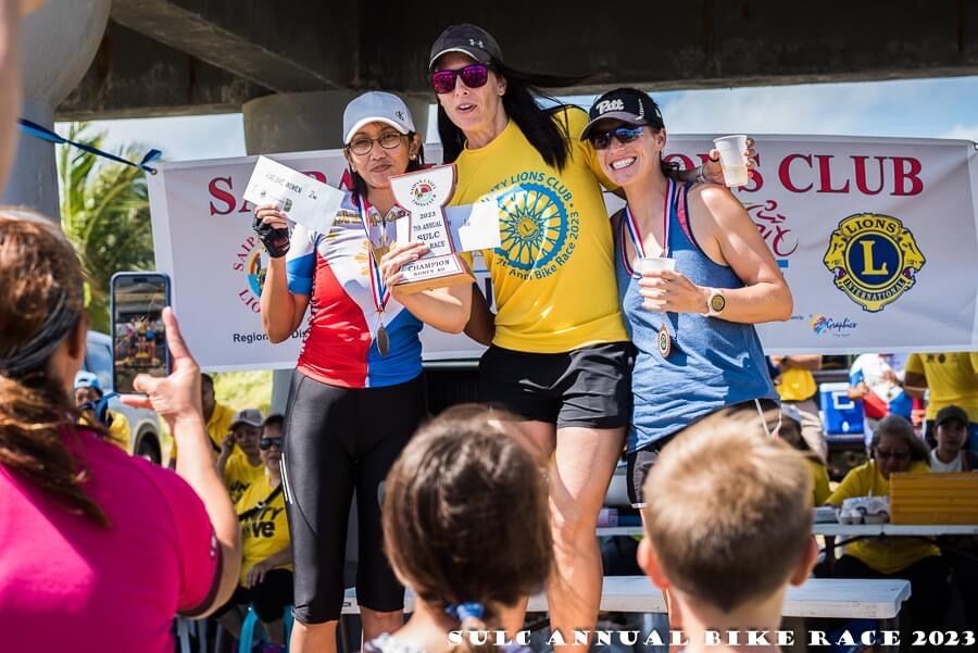 The top three finishers in the road bike, female - long course: 1st - Robyn Spaeth, 1:25:55; 2nd - Jay Anne Felipe, 1:31:07; and 3rd - Shawna Brenfleck, 1:32:17.