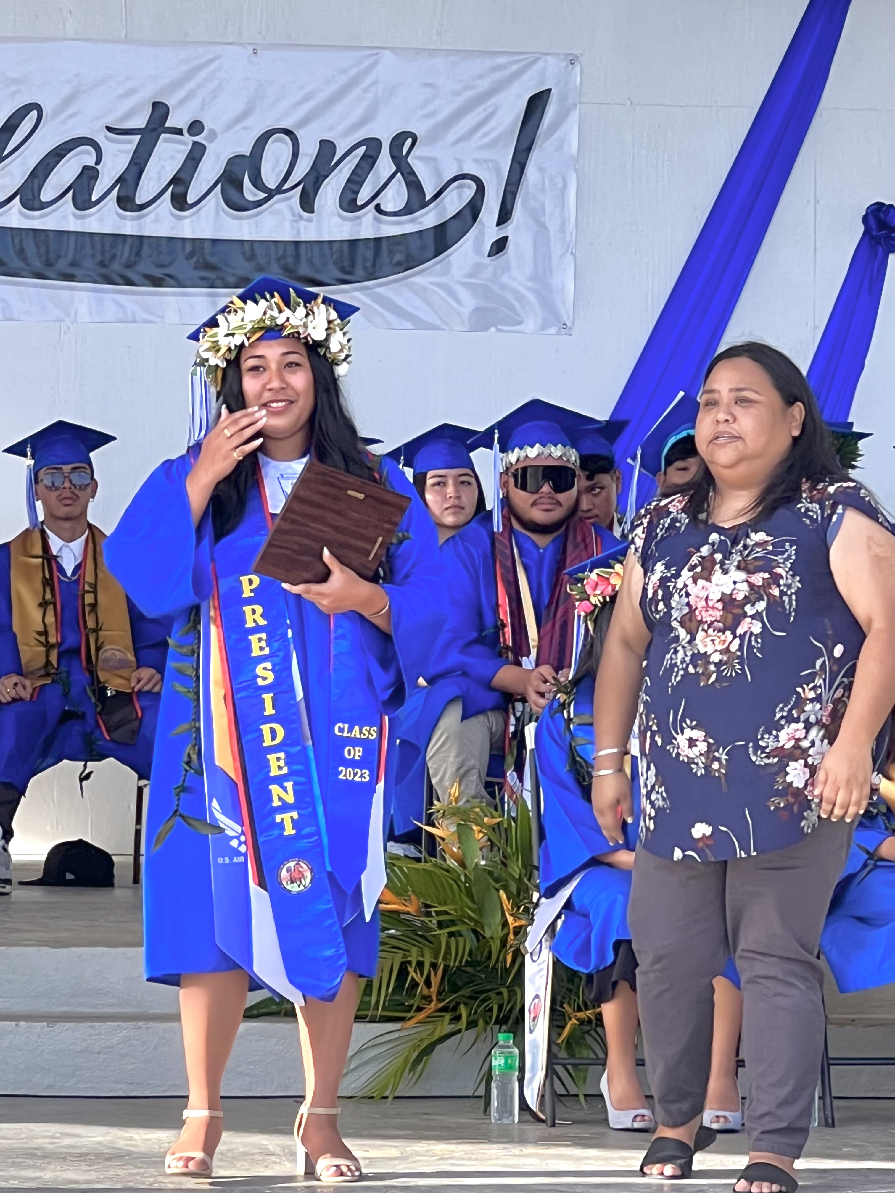 The Outstanding Female Graduate Award was presented to Isa Liana King Reyes.