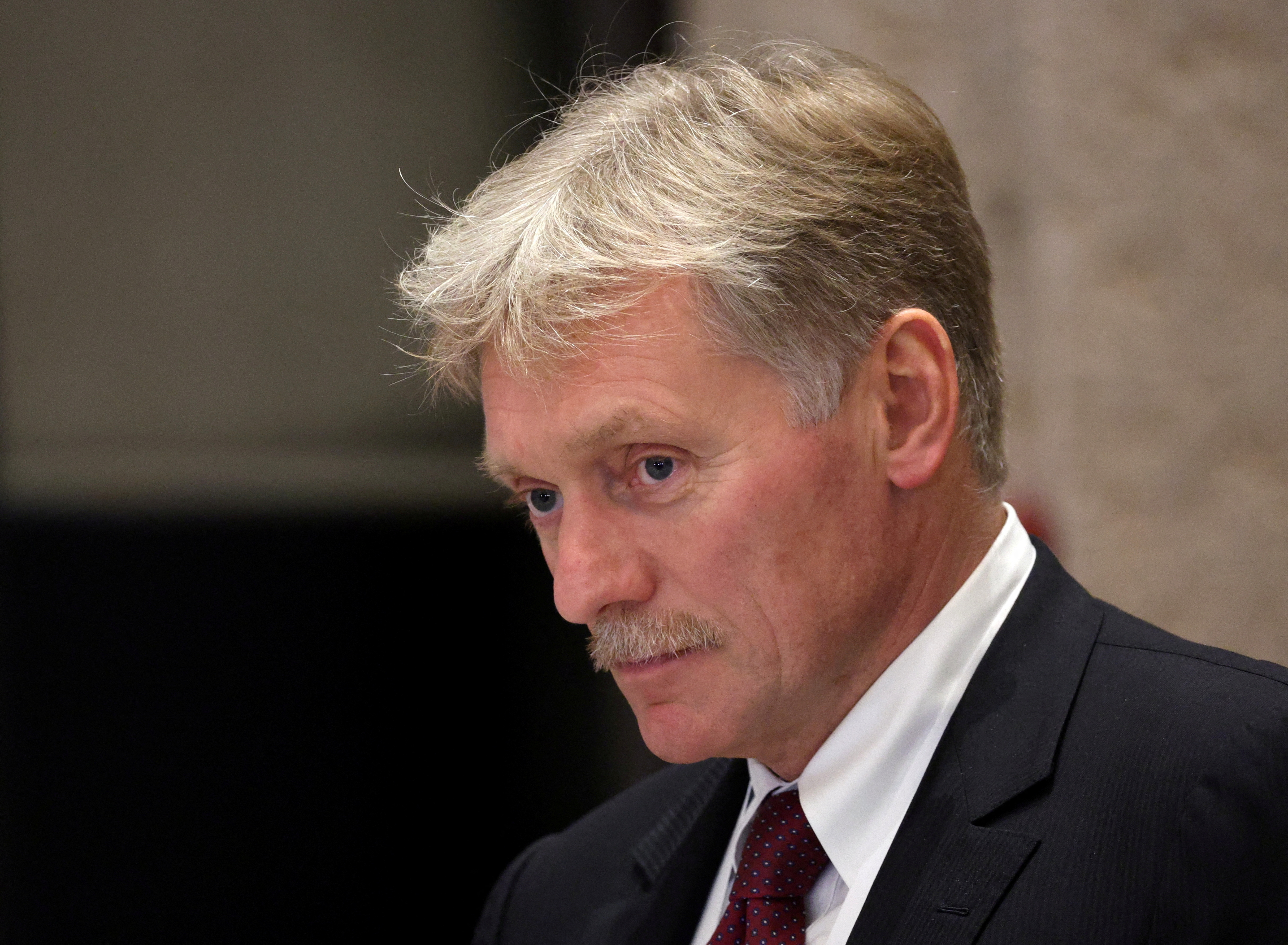 FILE PHOTO: Kremlin spokesman Dmitry Peskov attends a news conference of Russian President Vladimir Putin following the Shanghai Cooperation Organization (SCO) summit in Samarkand, Uzbekistan September 16, 2022. Sputnik/Sergey Bobylev/Pool via REUTERS /File Photo