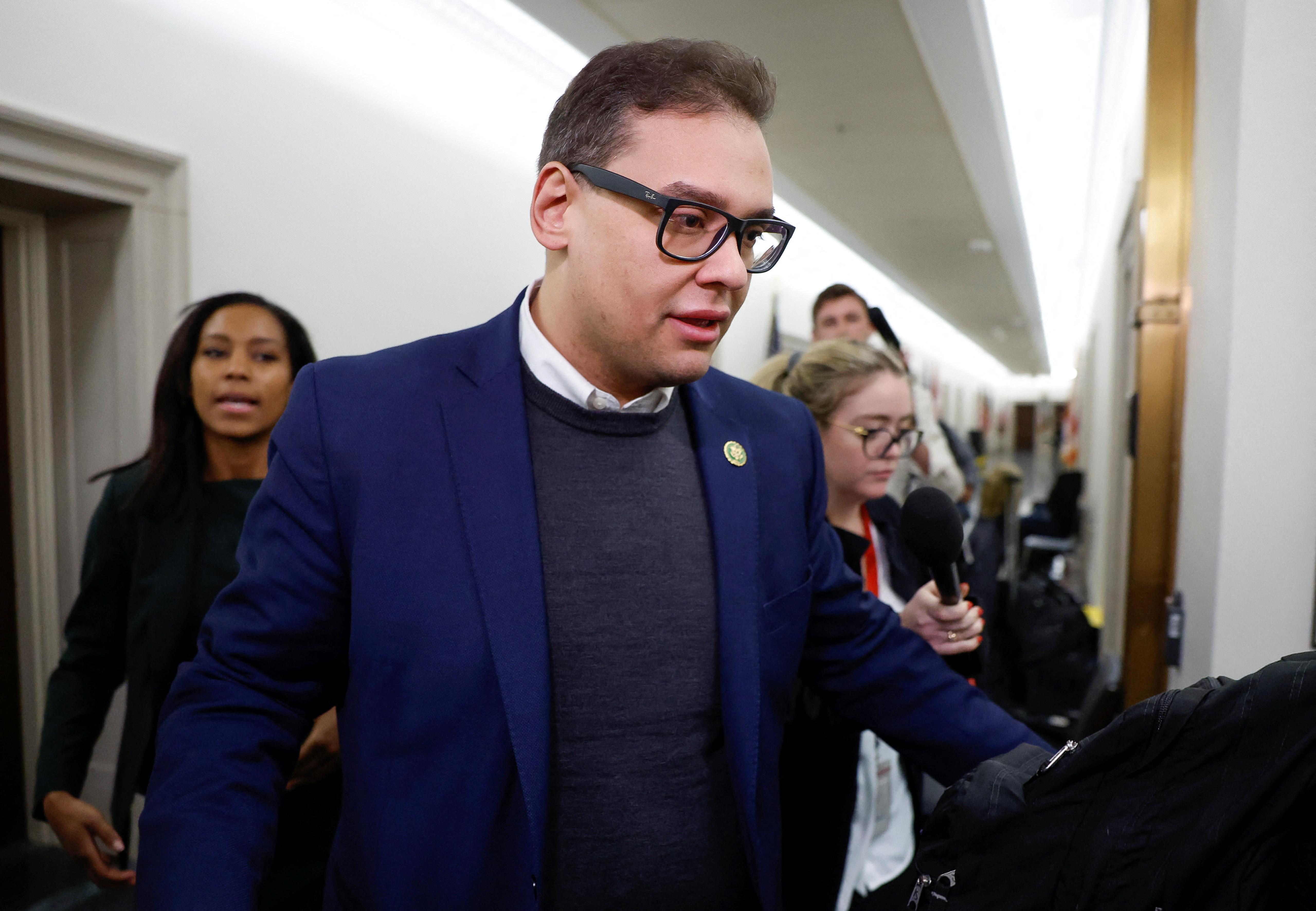 U.S. Rep. George Santos, R-NY, leaves his office on Capitol Hill in Washington, D.C., Jan. 31, 2023.