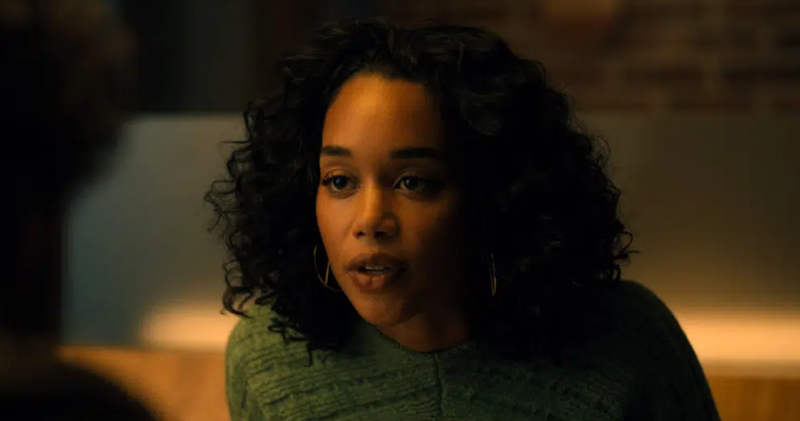 Laura Harrier in a scene from "White Men Can't Jump."