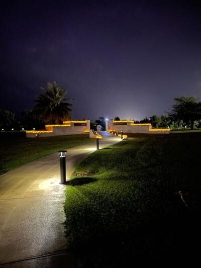 LED candles lit the Marianas Memorial courtesy of American Memorial Park