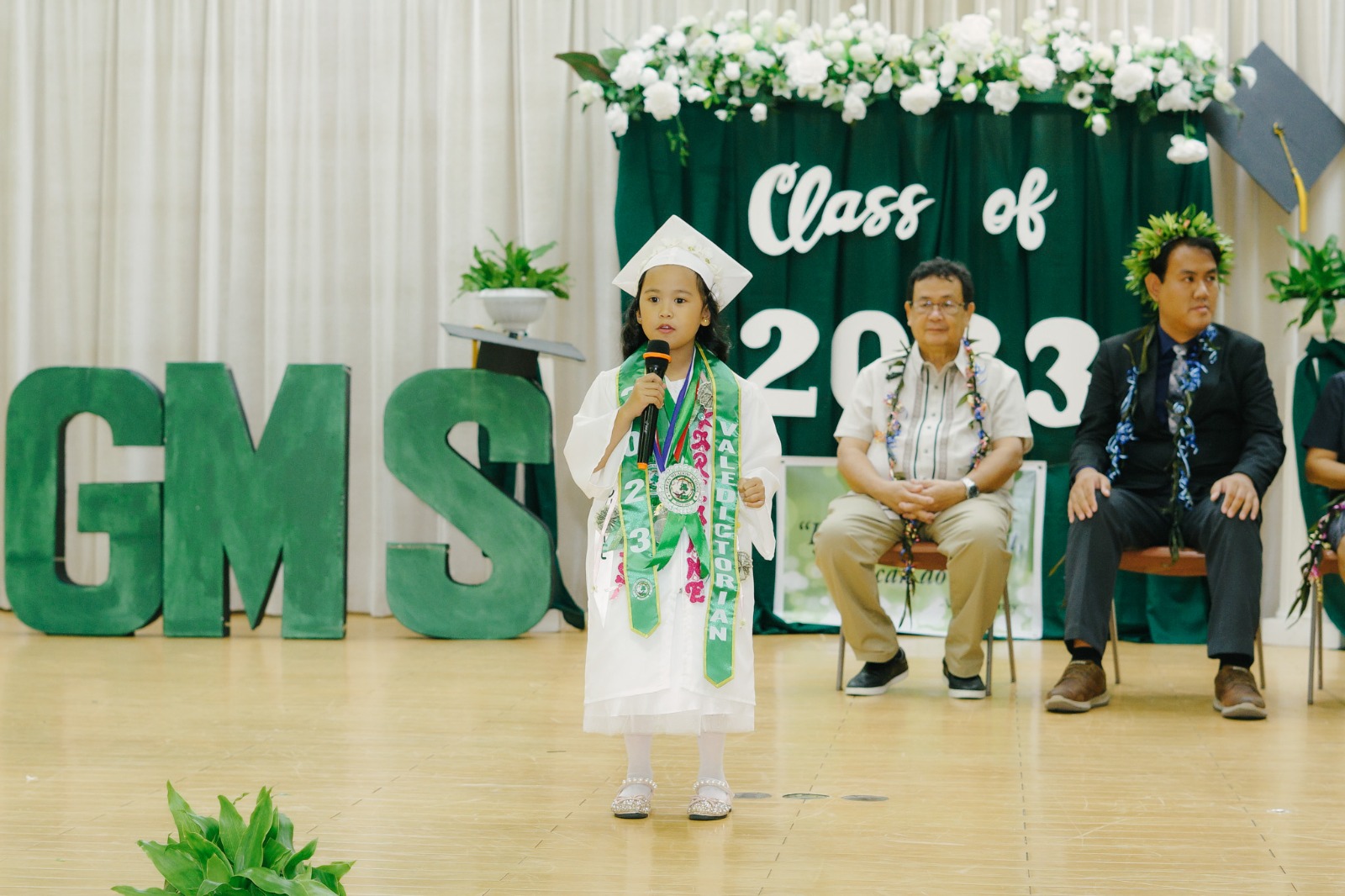 Kinder 5 Valedictorian Arianne Therese S. Buston
