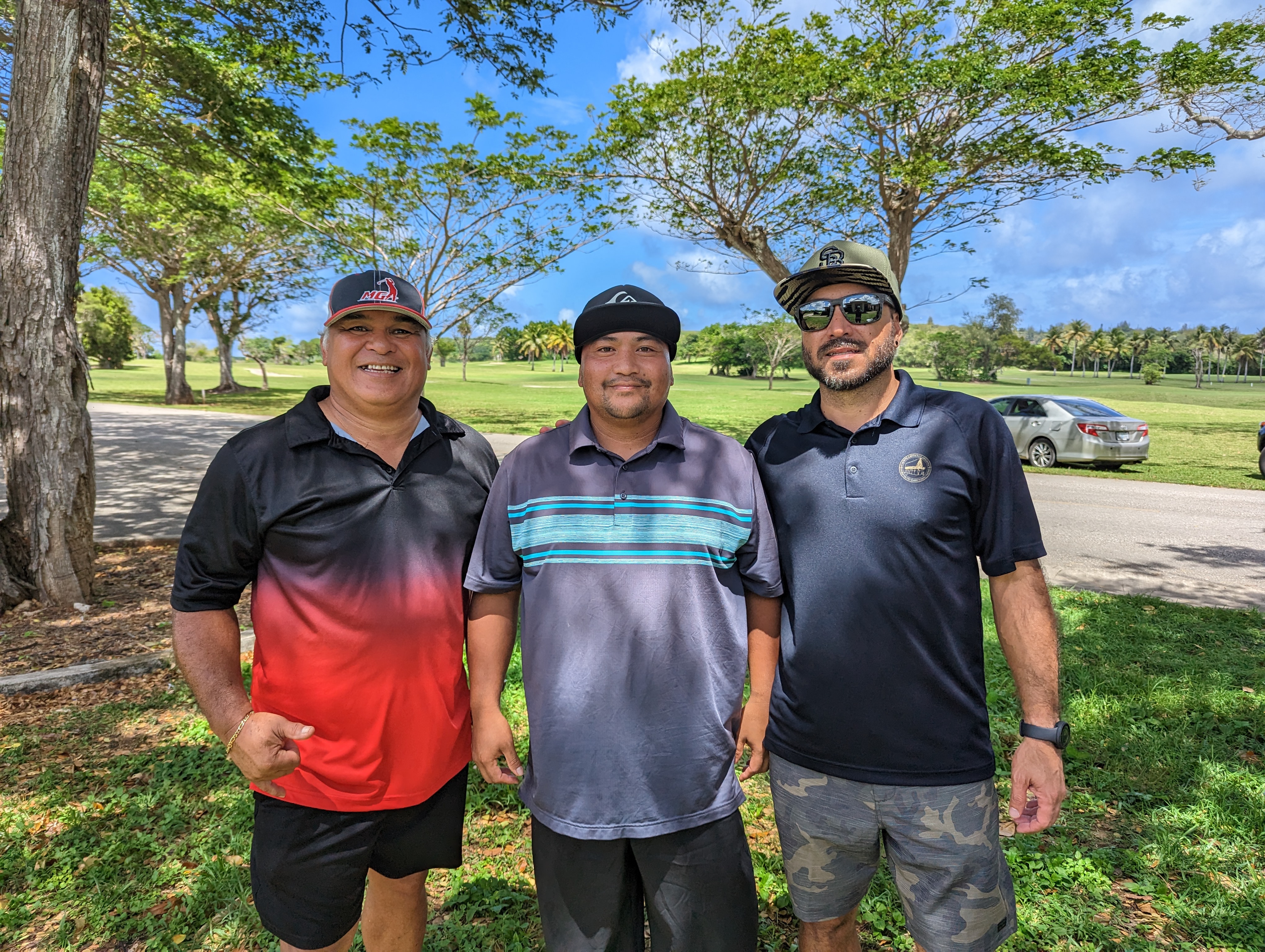 From left, Isaac Aguon, Ron Benavente and Amier Younis. They’re the top three players in the Marianas Golf Association’s June Ace of the Month Tournament held recently at Laolao Bay Golf & Resort.