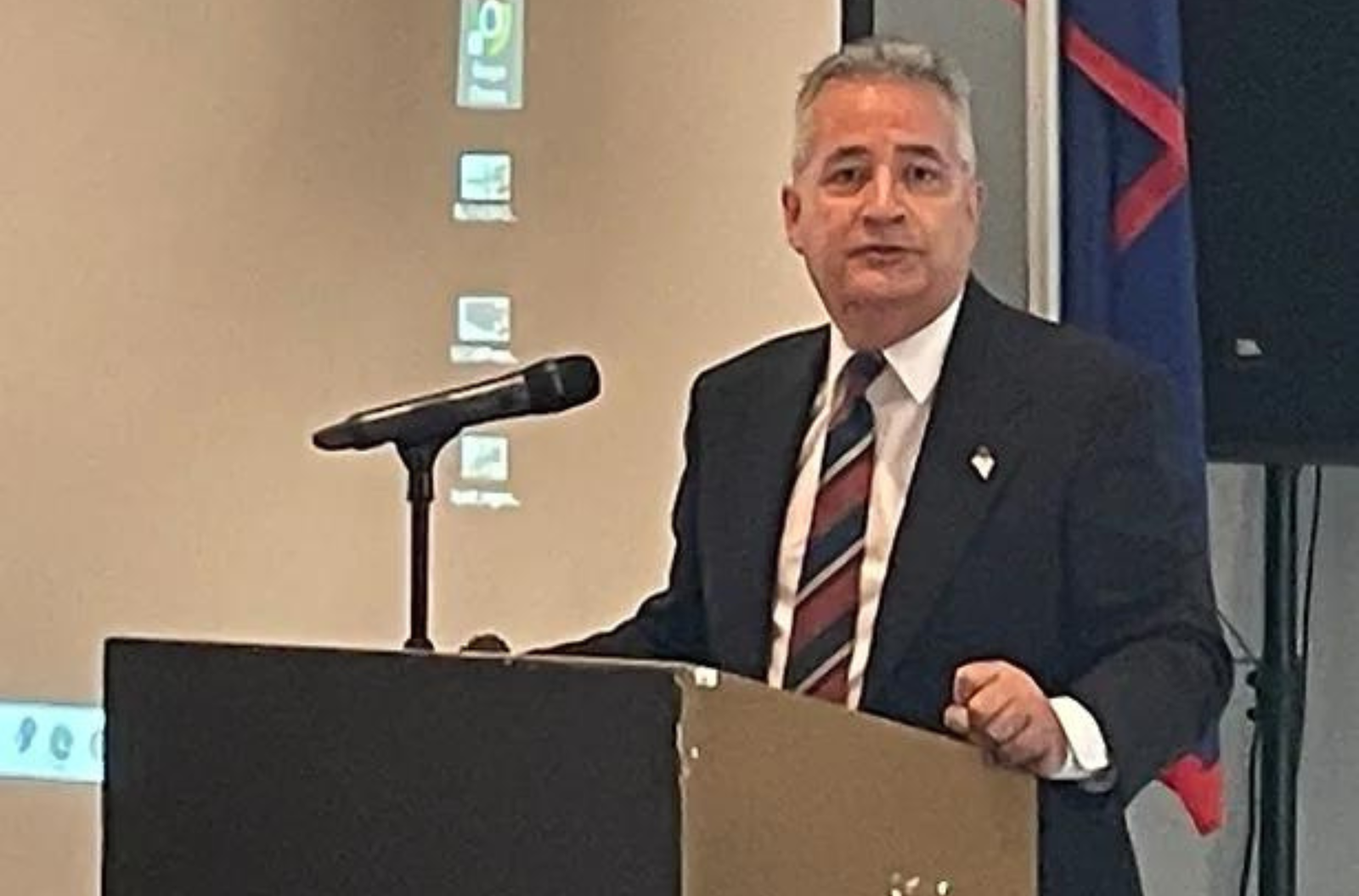 Attorney General Douglas Moylan spoke before the Rotary Club of Tumon Bay on June 27, 2023.