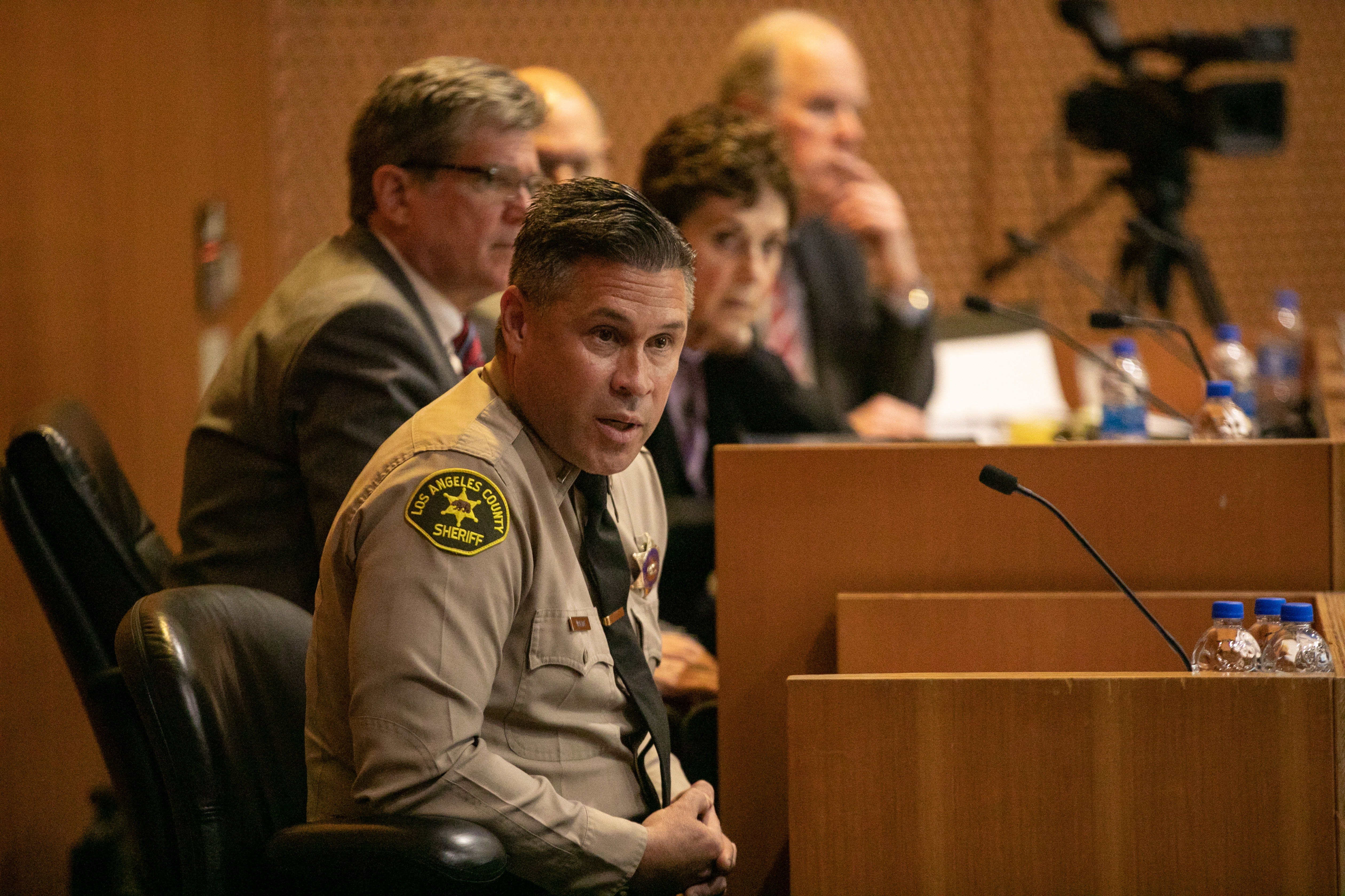 L.A. Sheriff's Department Lt. Larry Waldie, shown here in May 2022, filed suit in a case over claims he’d been retaliated against for reporting gang activity at Compton station. (Jason Armond/Los Angeles Times/TNS)