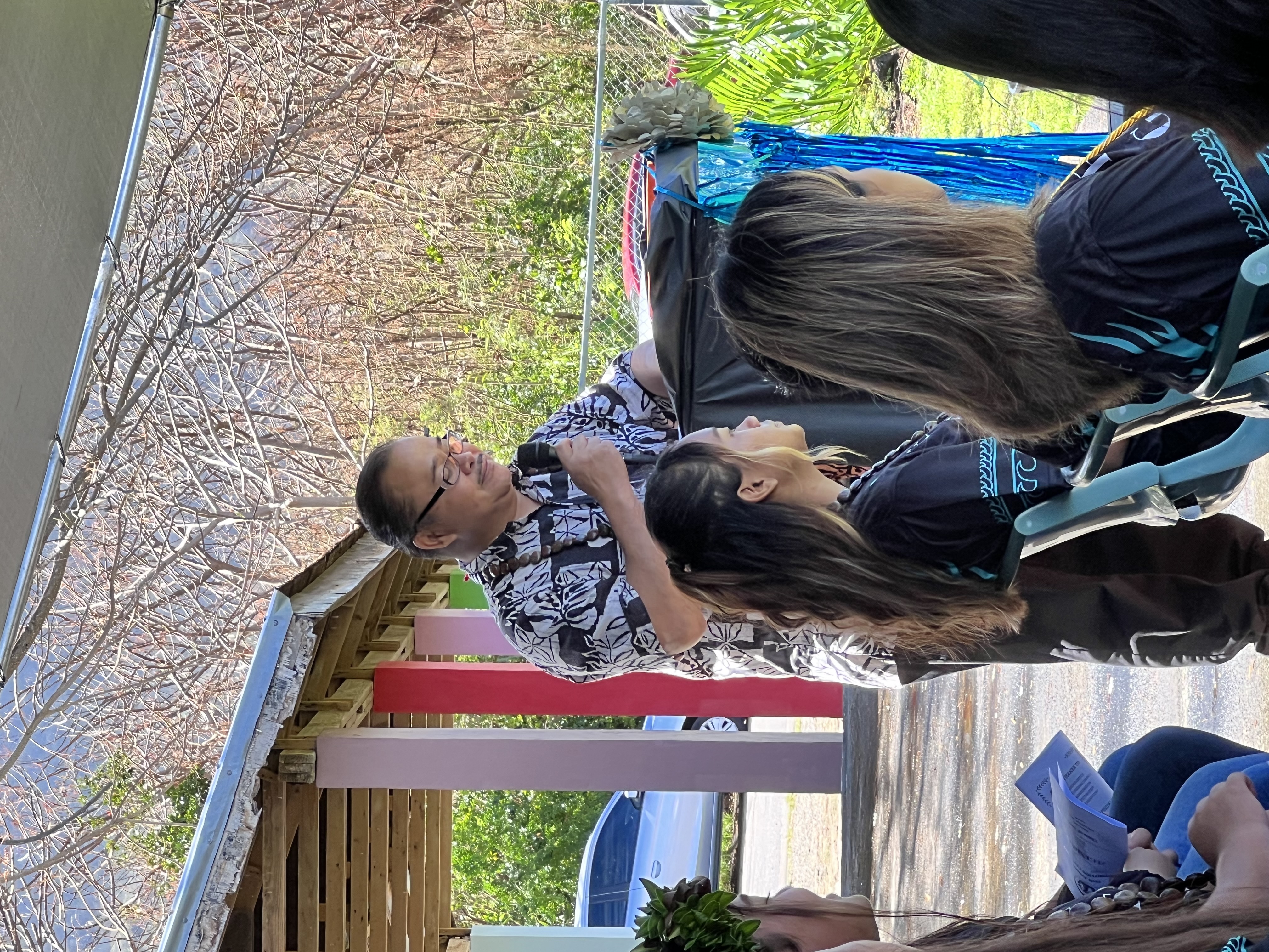 Commissioner of Education Dr. Alfred B. Ada addresses the promoted students.