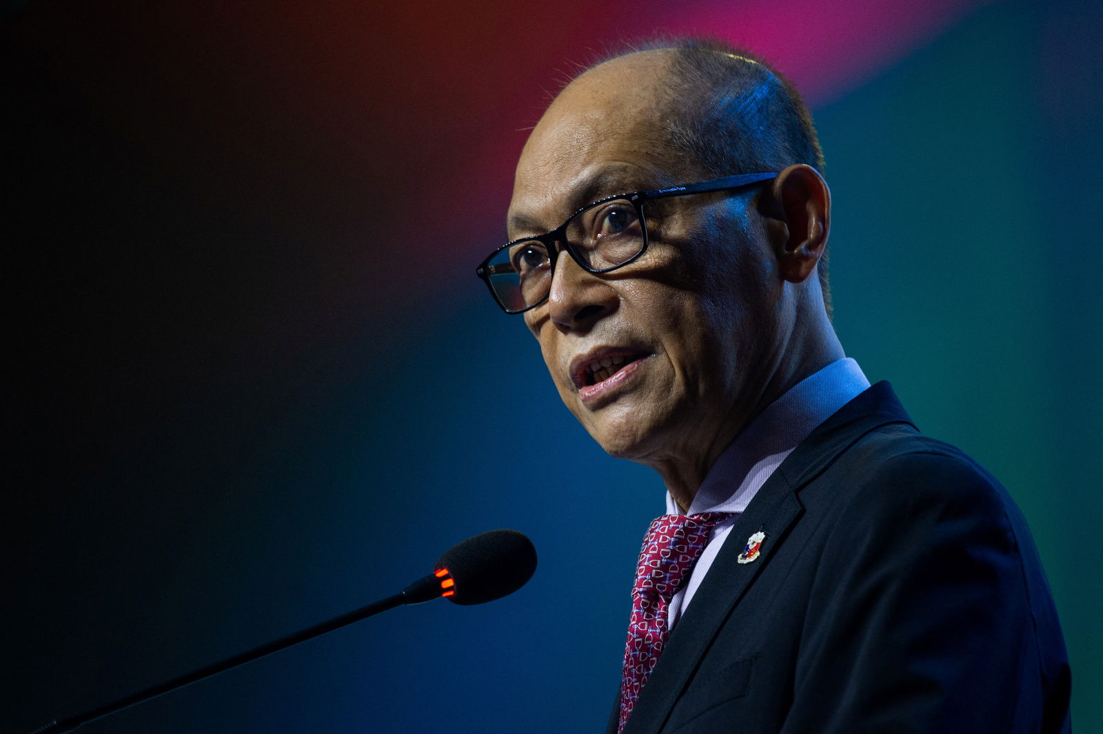 FILE PHOTO: Philippine Finance Secretary Benjamin Diokno speaks during an economic briefing following President Ferdinand Marcos Jr's first State of the Nation Address, in Pasay City, Metro Manila, Philippines, July 26, 2022. REUTERS/Lisa Marie David/File Photo