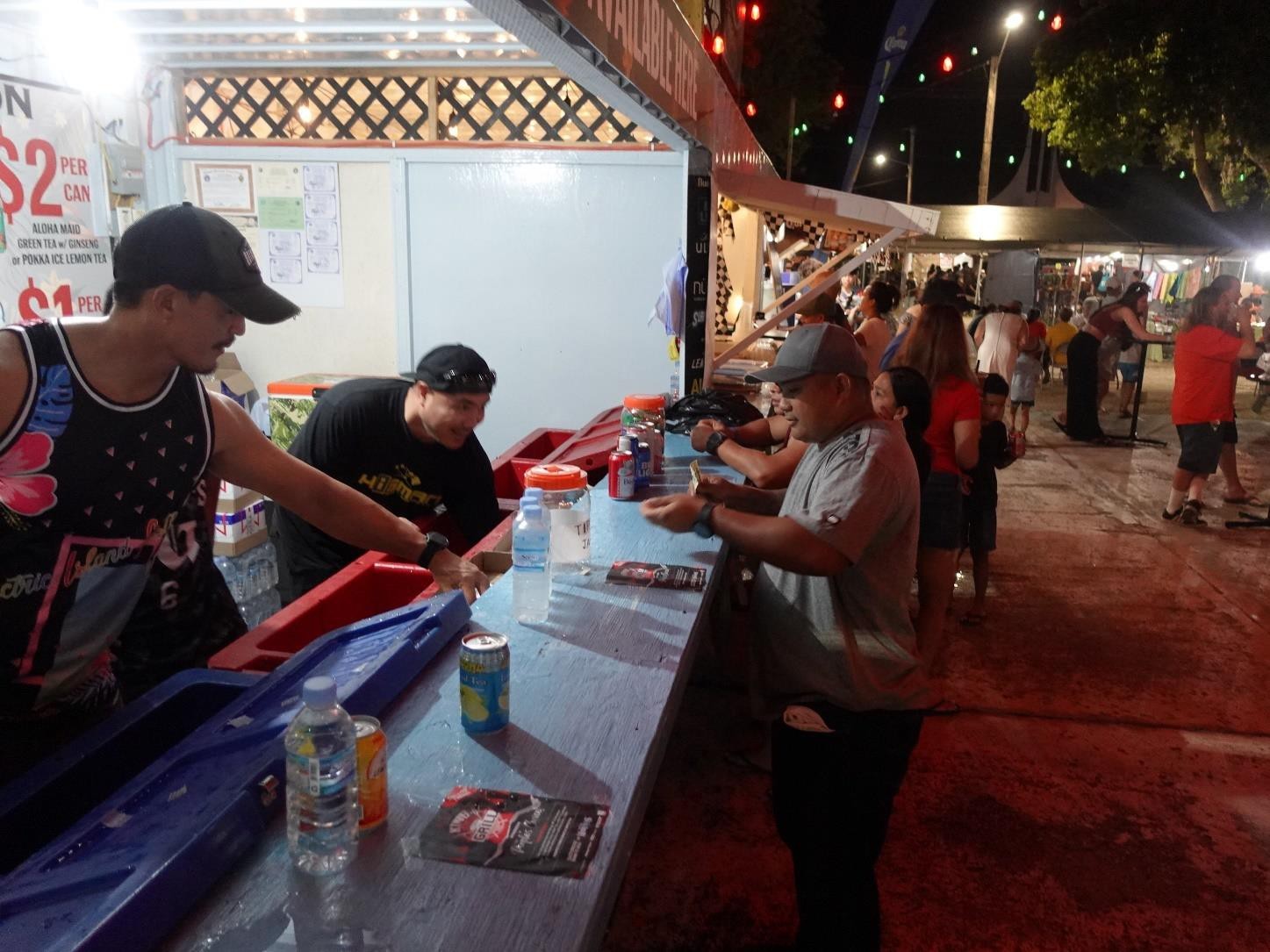 Marpac serves patrons at the 24th  Annual Taste of the Marianas International Food Festival & Beer Garden on June 17, 2023, at Garapan Fishing Base, Saipan. The festival is an annual signature event of the Marianas Visitors Authority and features food, drinks, live entertainment, and arts and crafts.