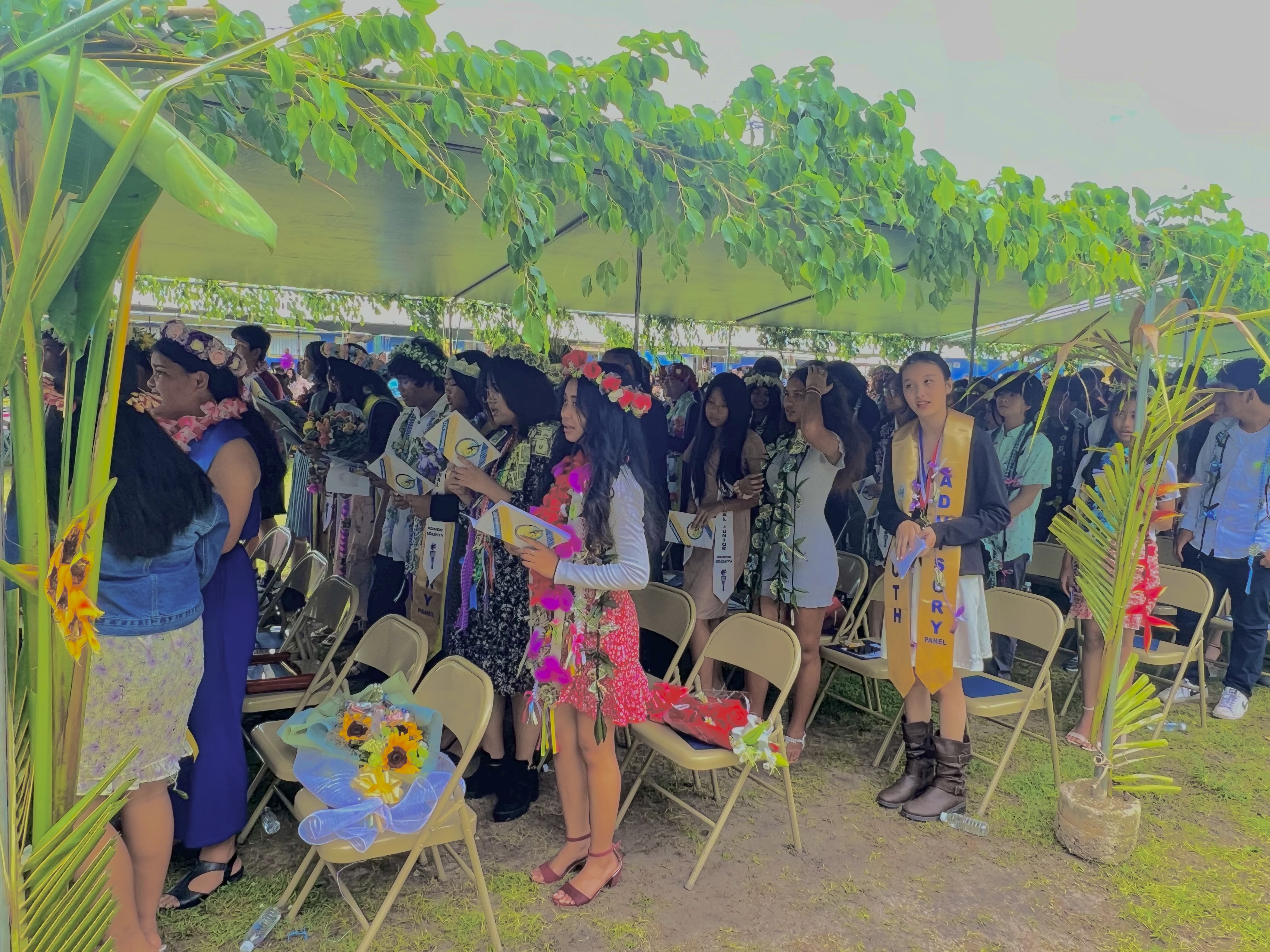 The promoted Hopwood Middle School students are ready for high school.