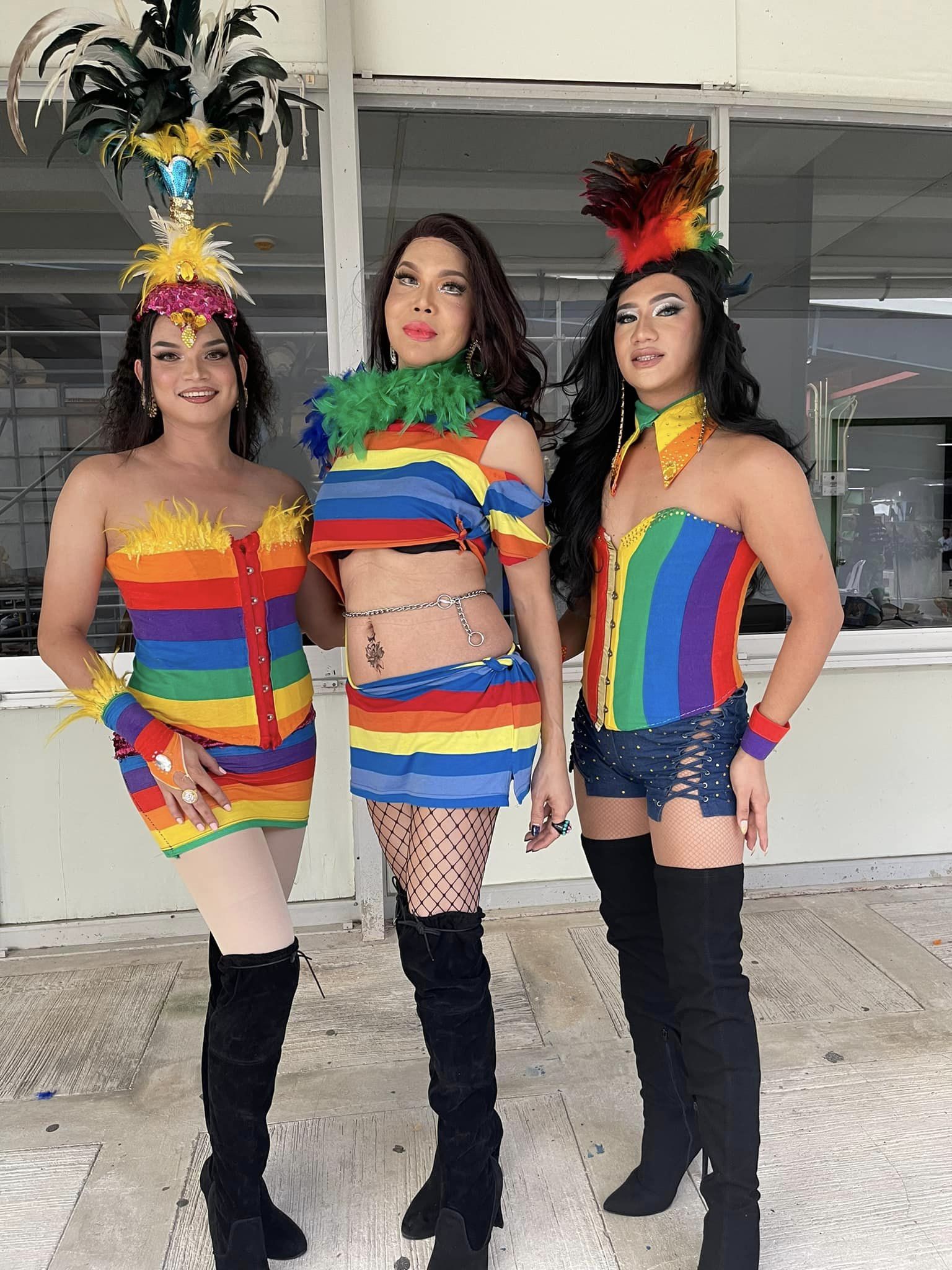 The Amazing Drag Queens. From left, Rollie, Shine and Zade.