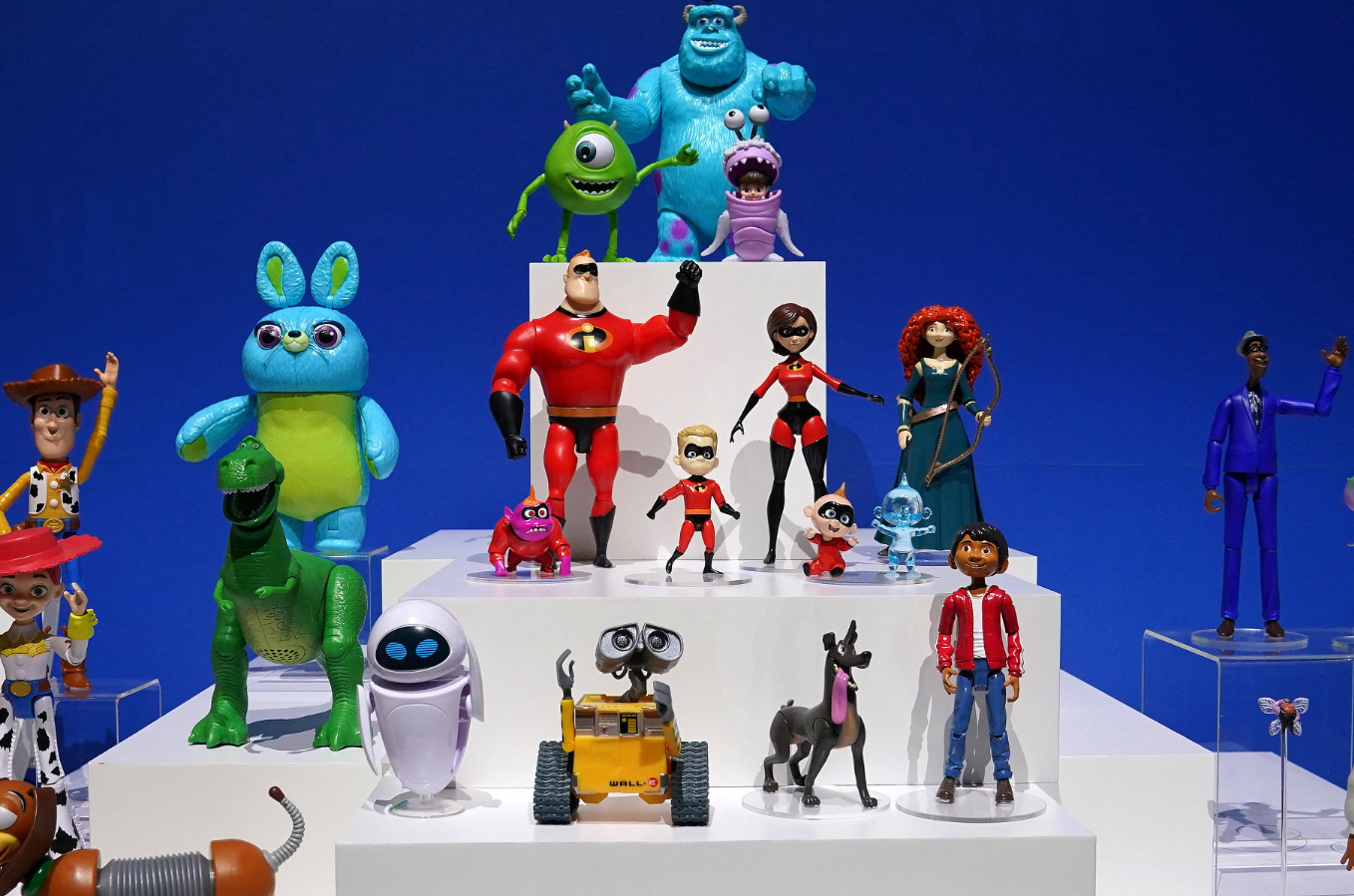 Pixar toys from Mattel are pictured in the Manhattan borough of New York City, New York,  Feb. 21, 2020.