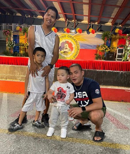 The Father & Son Look-Alike contest winners.