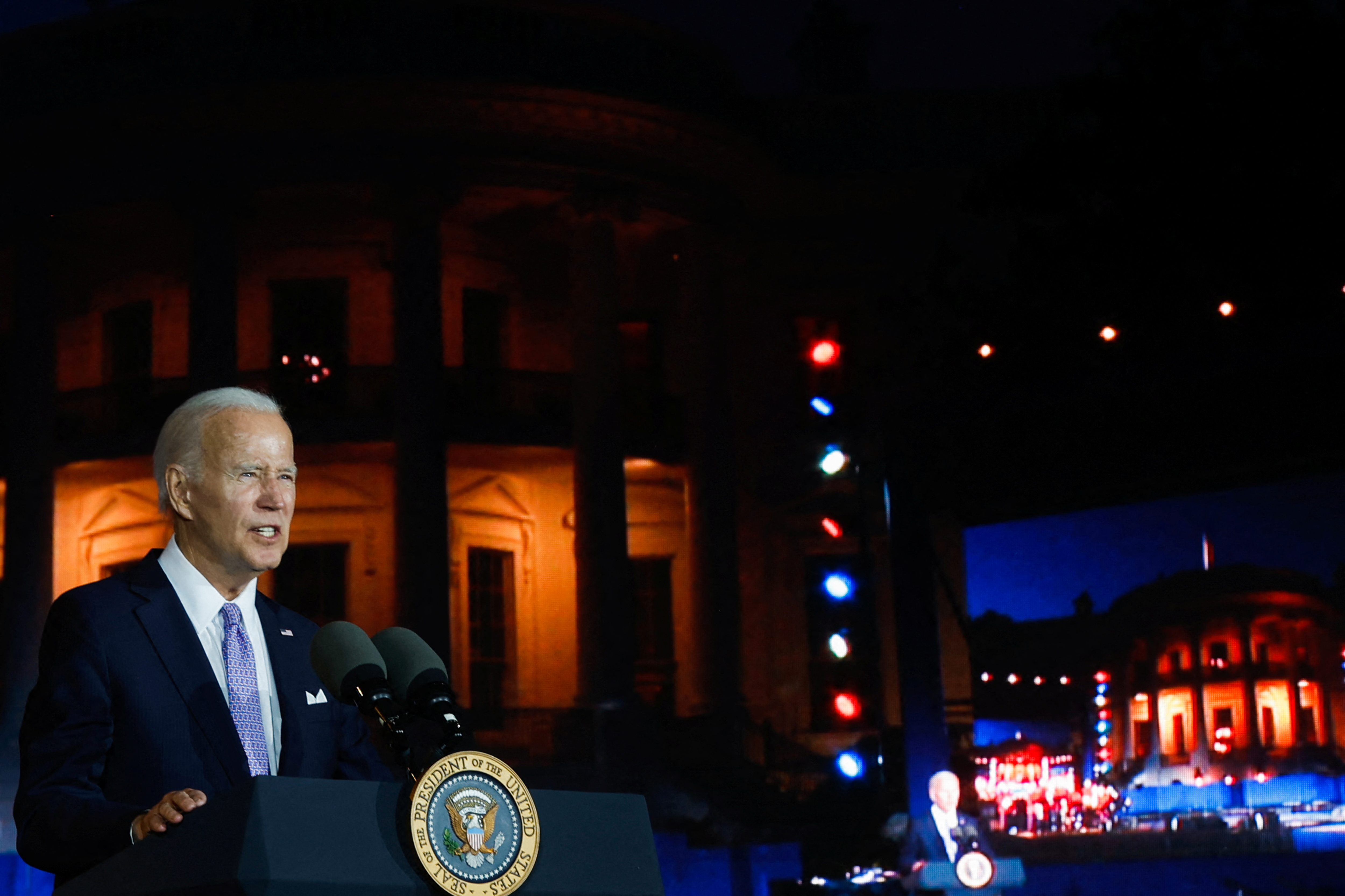 U.S. President Joe Biden speaks during a Juneteenth concert at the White House in Washington, U.S. June 13, 2023. REUTERS/Jonathan Ernst