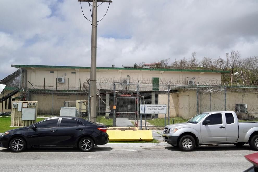 The Department of Corrections Hagåtña Detention Facility on June 6, 2023. During Typhoon Mawar, 27 individuals were held at the facility until May 29 when the courts reopened.