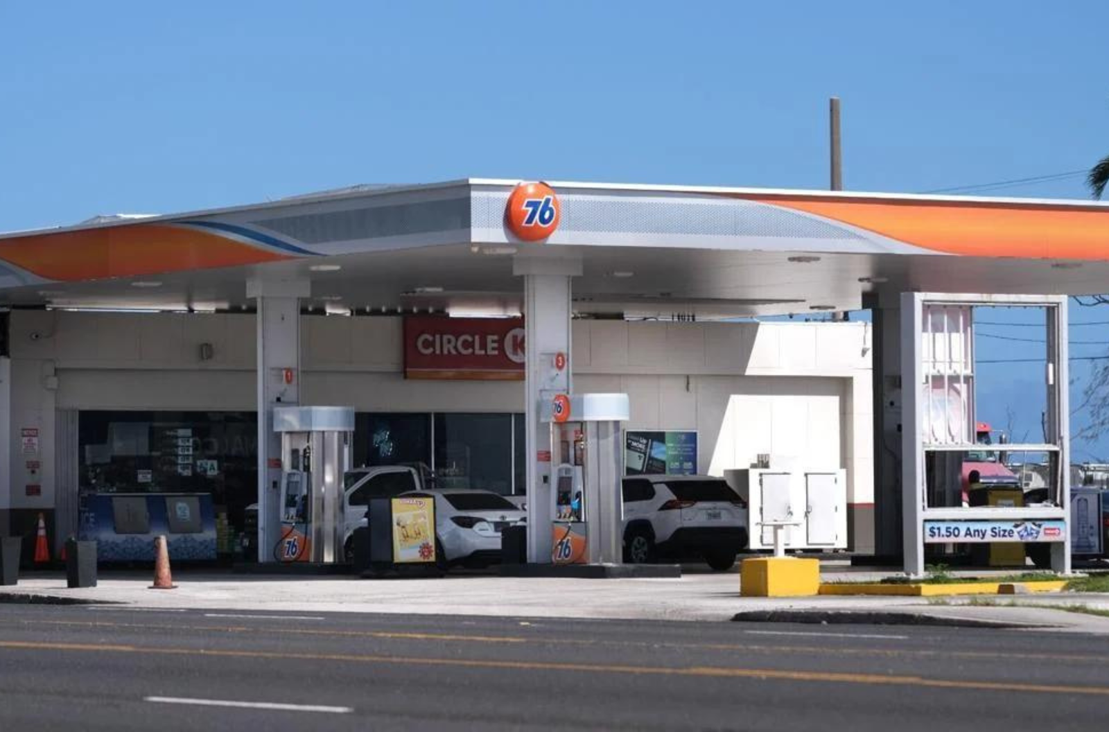 The 76/Circle K gas station in Anigua is shown Tuesday, June 13, 2023. The government of Guam has extended a pause on gasoline and diesel taxes for another six months.