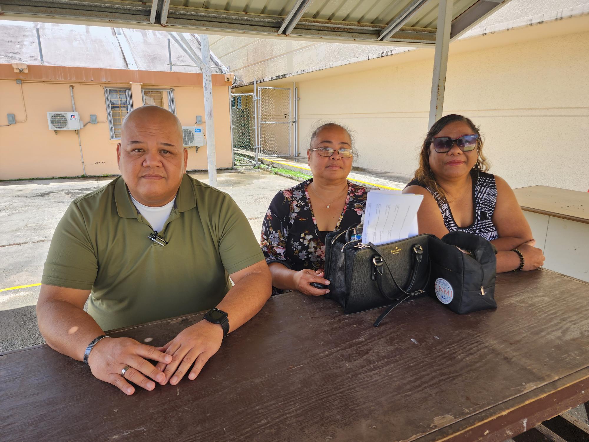 Parole Board members Anthony Macaranas, Francine Nekai and Lucinda Selepeo, the acting chair.